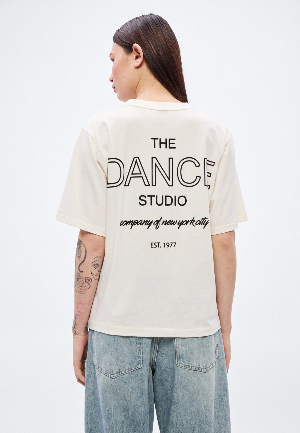 EREGULAR - Print T-shirt - open white