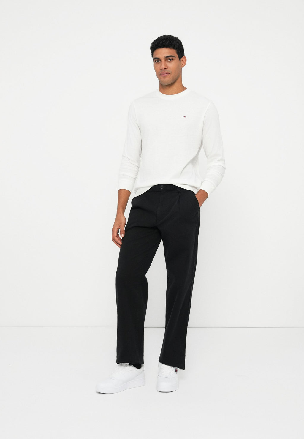 SLIM 2 PACK  - Long sleeved top - ecru/black