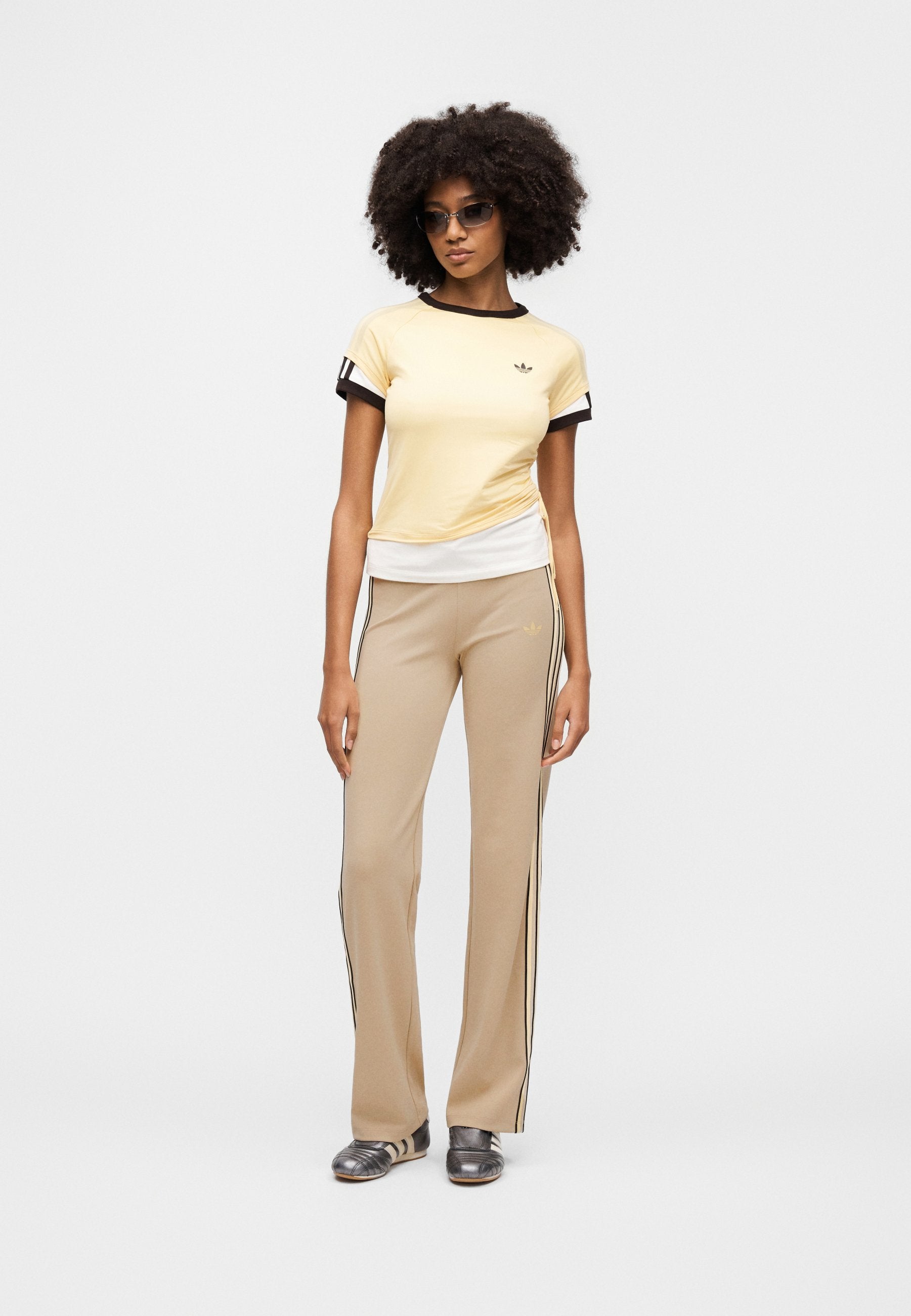 PANTALON DROIT - Bas de survêtement - kaki clair