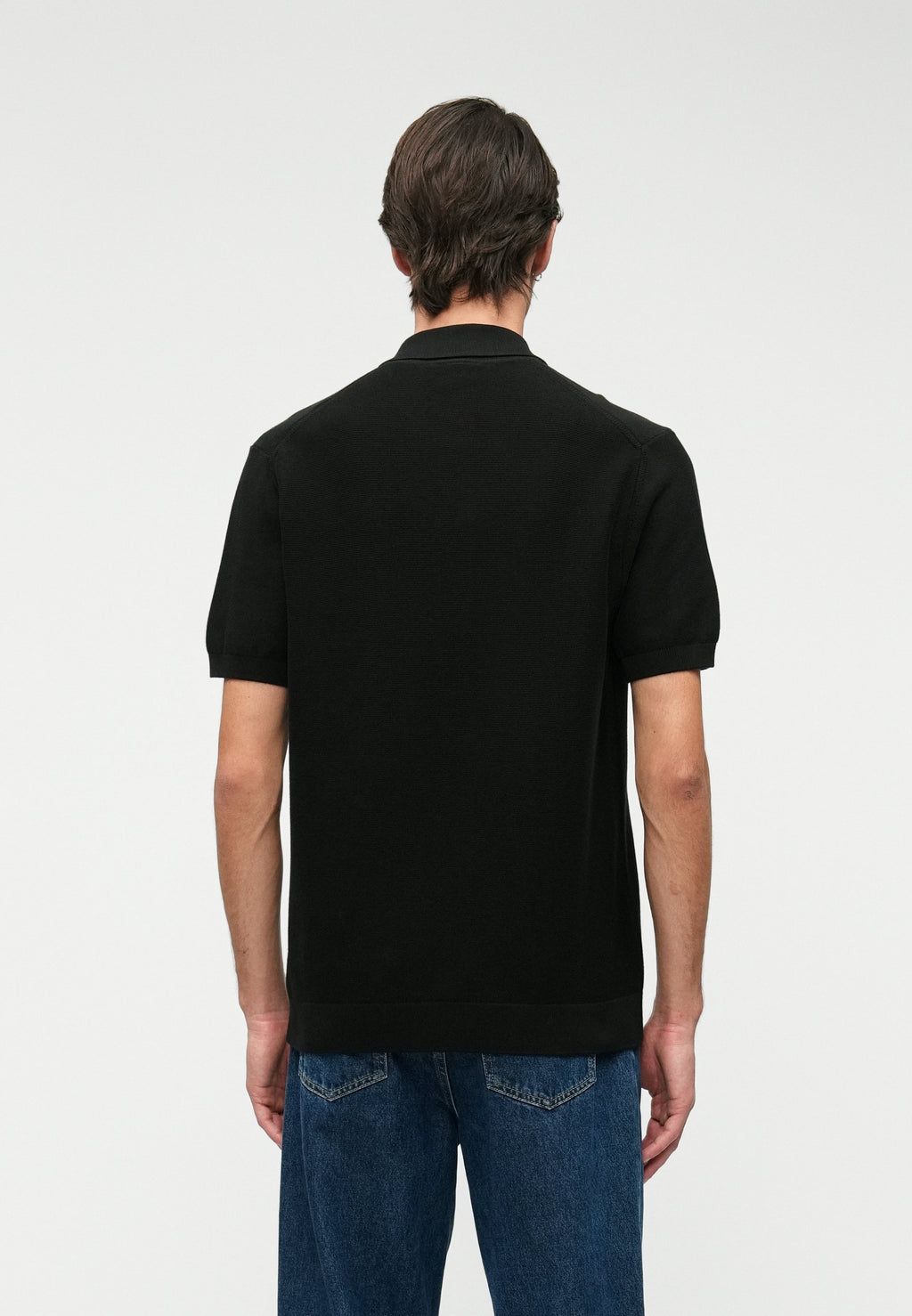 KNIT POLO - Polo shirt - black