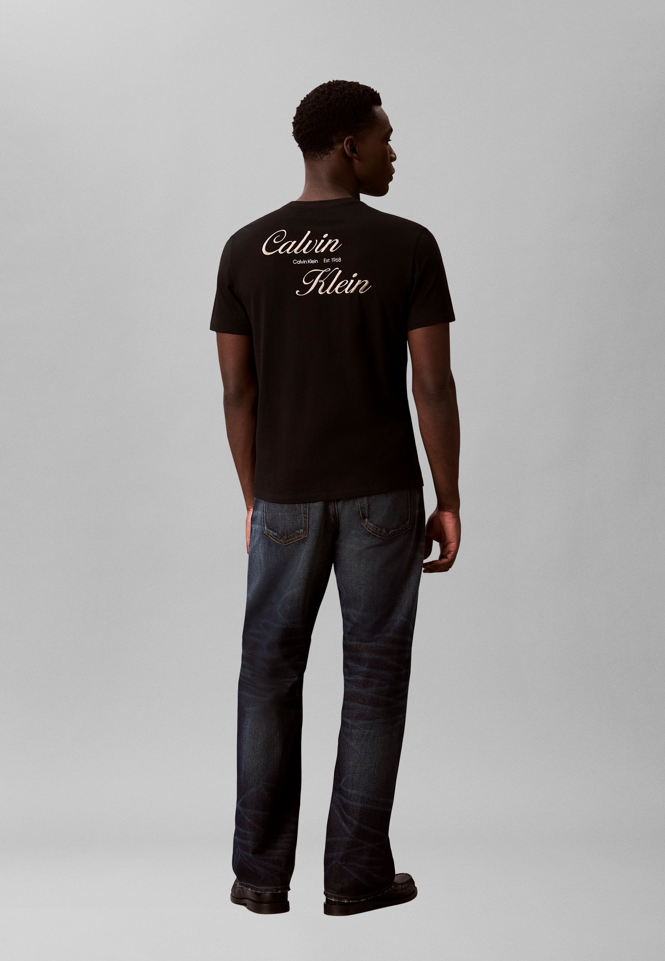 30S CALVIN KLEIN T-SHIRT - Print T-shirt - black