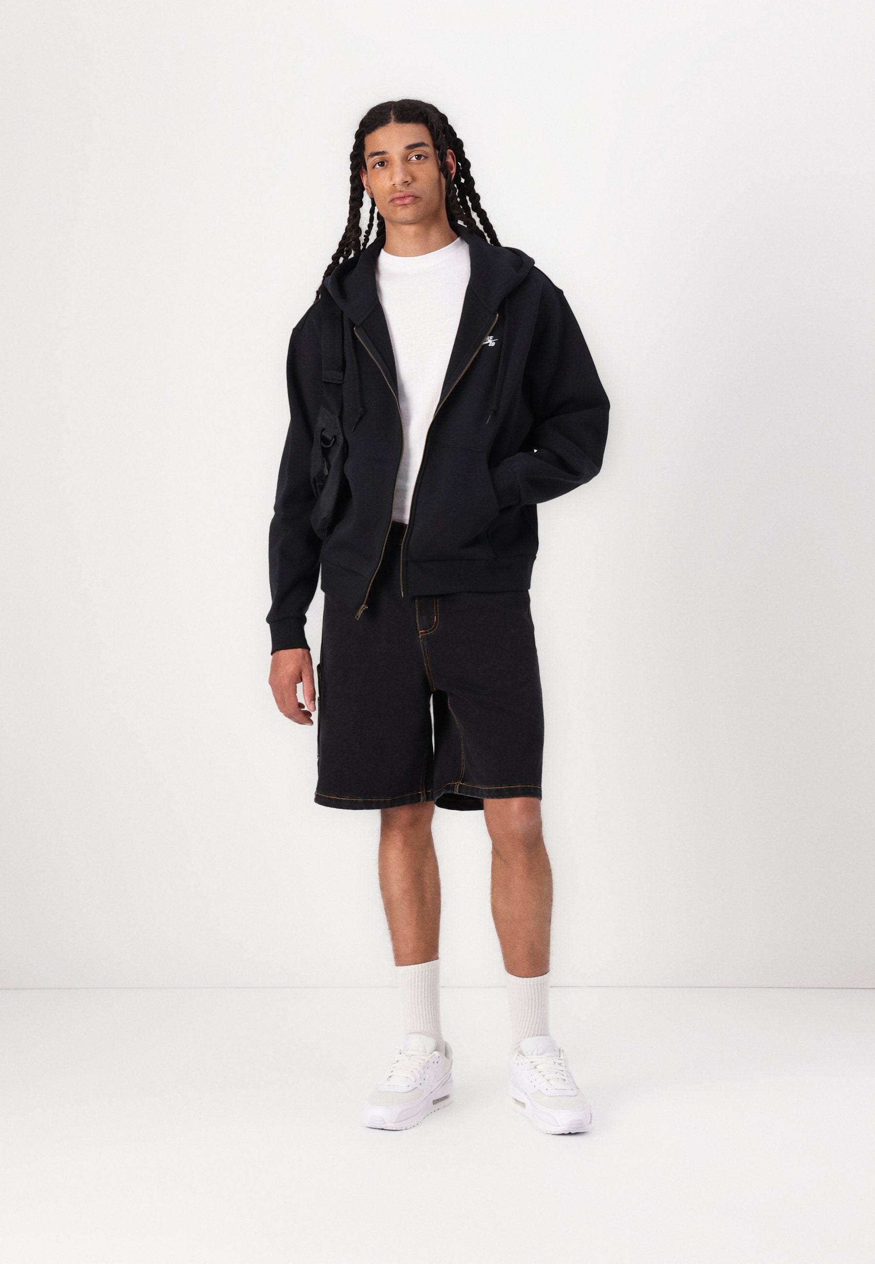 LOGO - Zip-up sweatshirt - black