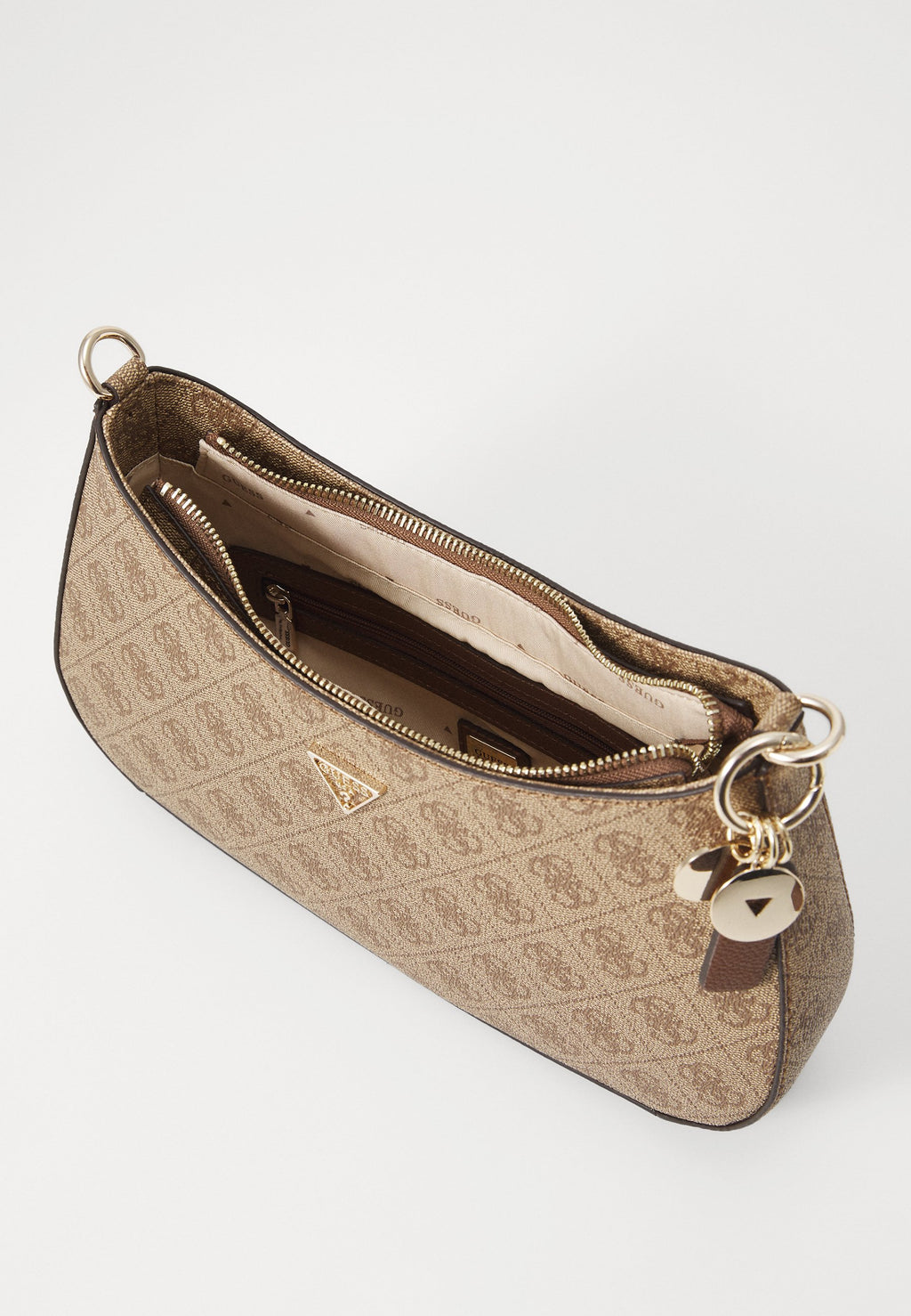 NOELLE TOP ZIP - Handbag - latte logo/brown