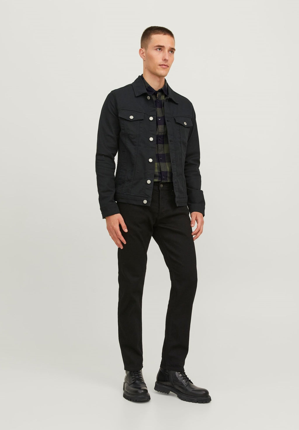 JJEGINGHAM SHIRT - Shirt - dusty olive
