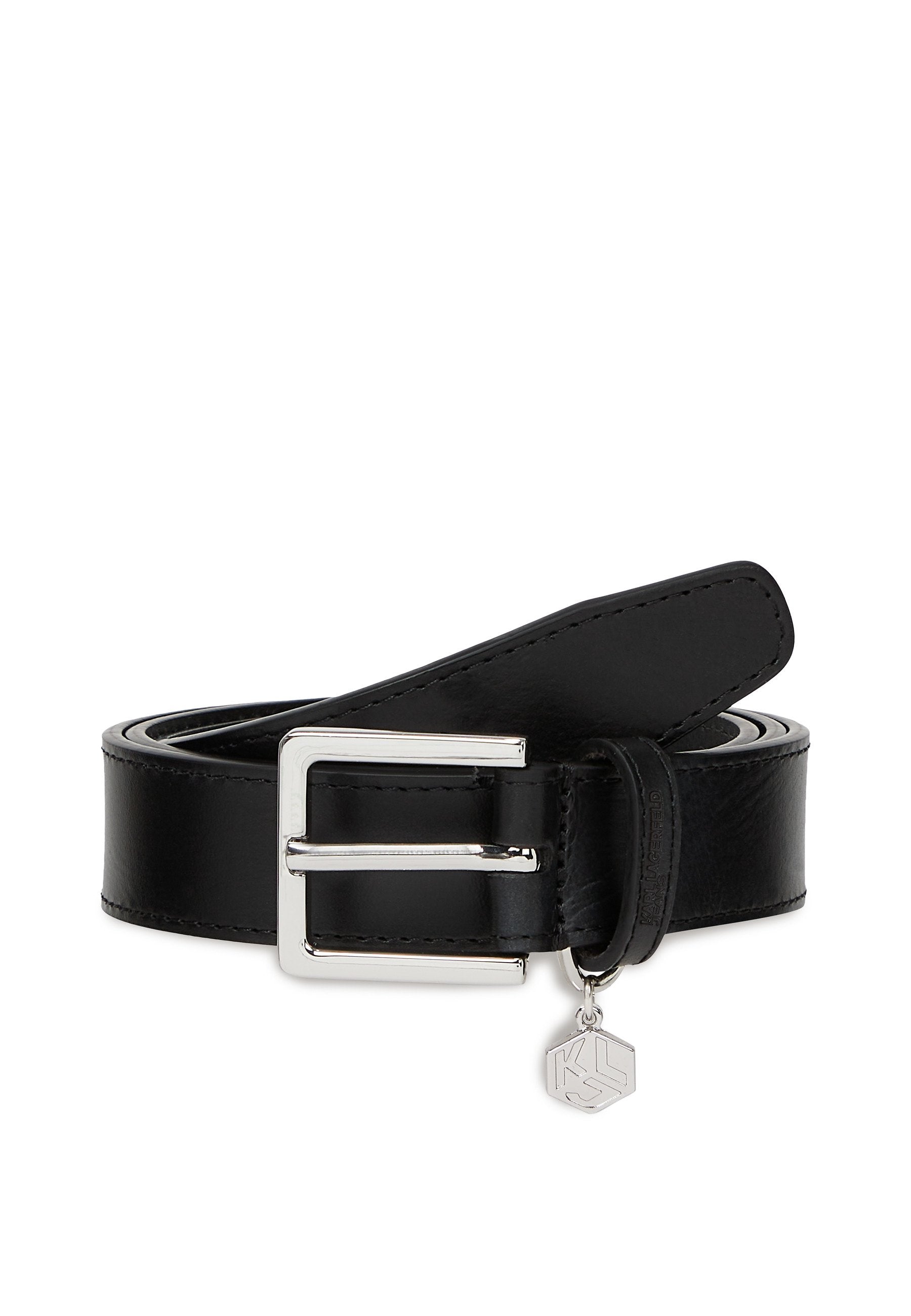 LOGO CHARM BELT - Belt - black