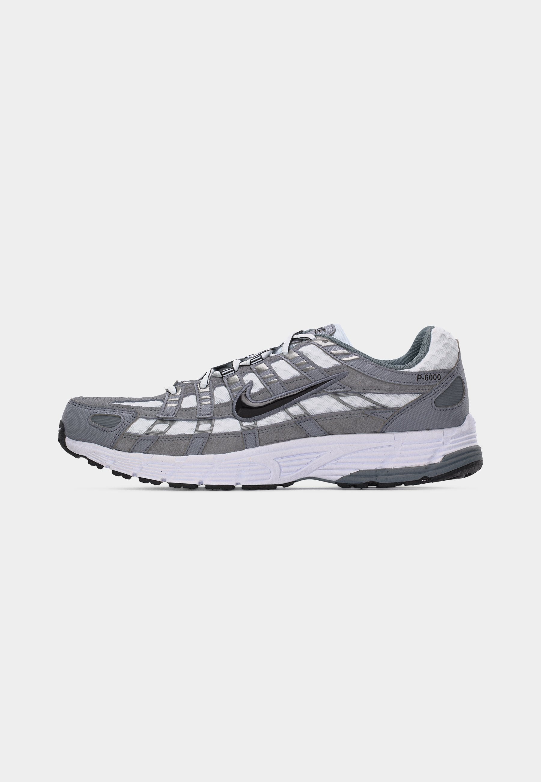 P 6000 UNISEX - Trainers - white/black/metallic cool grey/cool grey