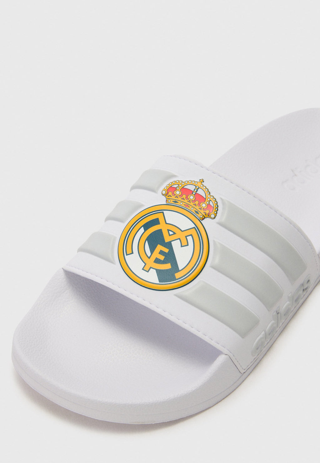 ADILETTE REAL MADRID UNISEX - Mules - white/solid grey