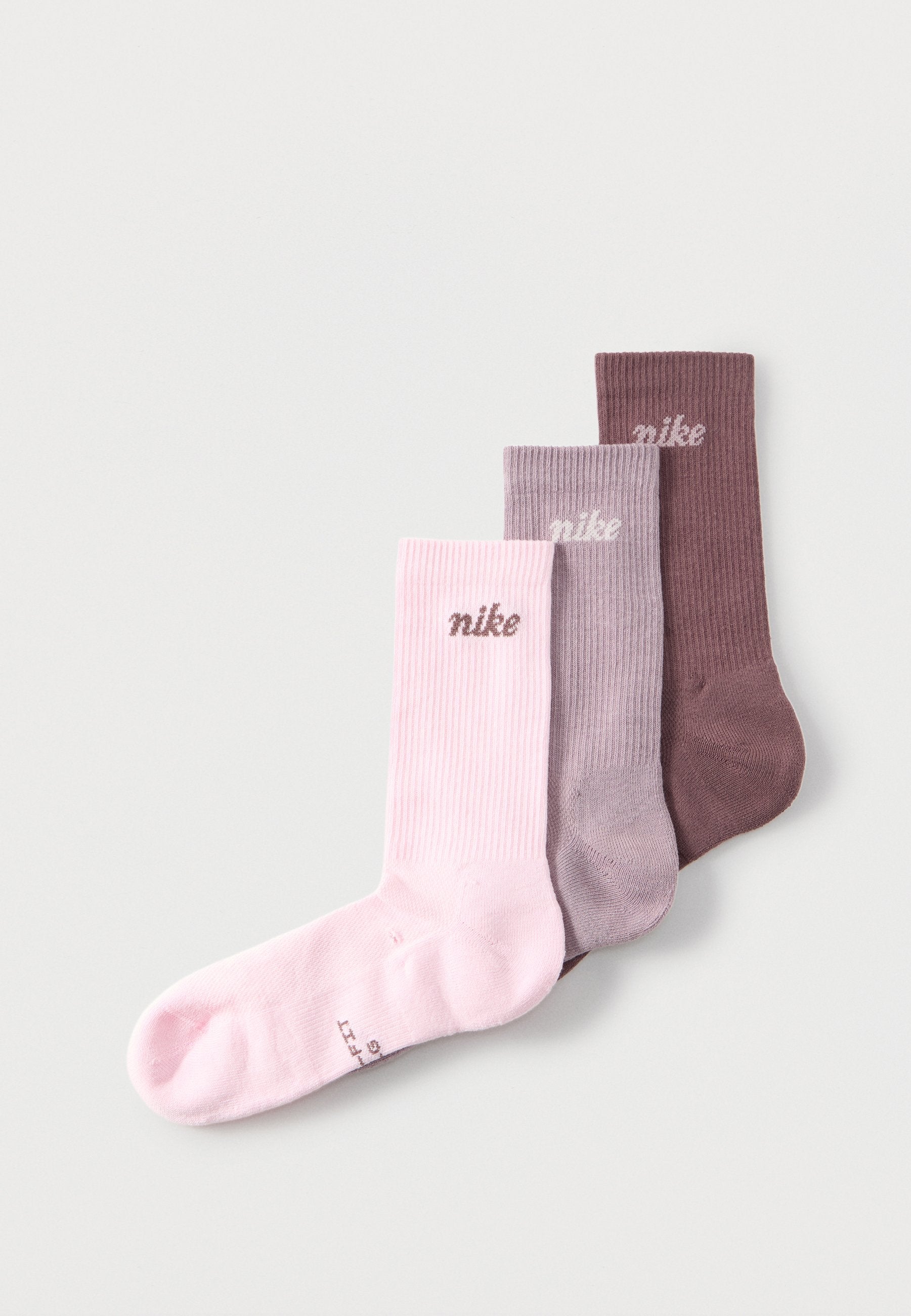 LOT DE 3 UNISEXE - Chaussettes - rose/violet/marron foncé