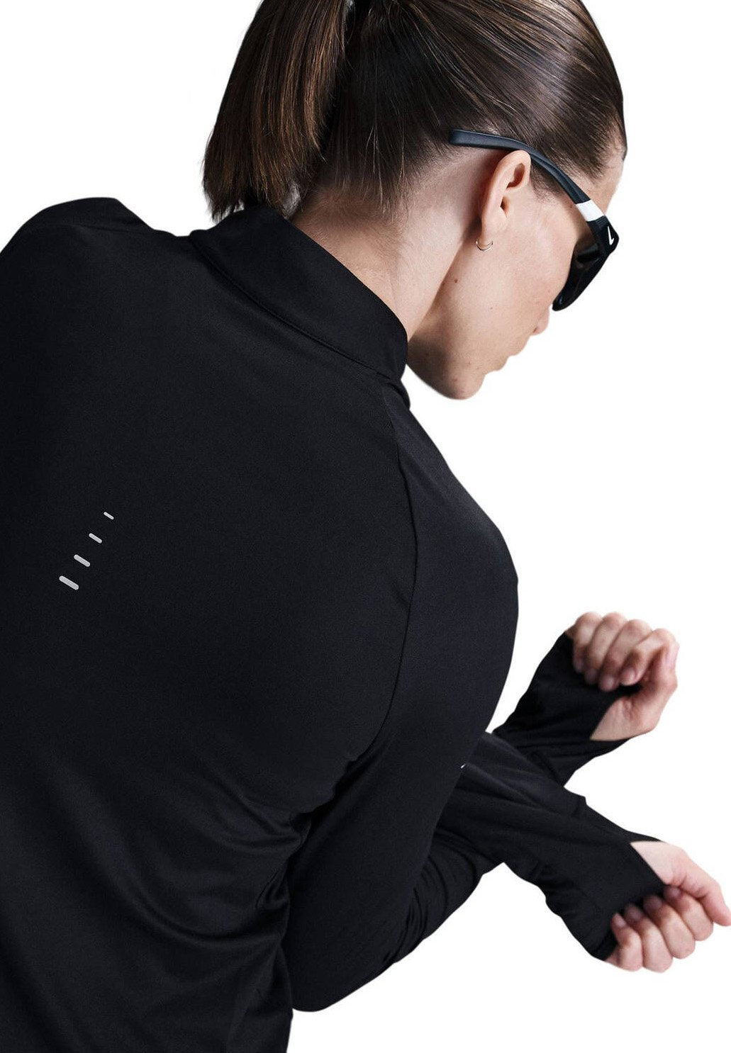 SWIFT - Long sleeved top - black reflective silv