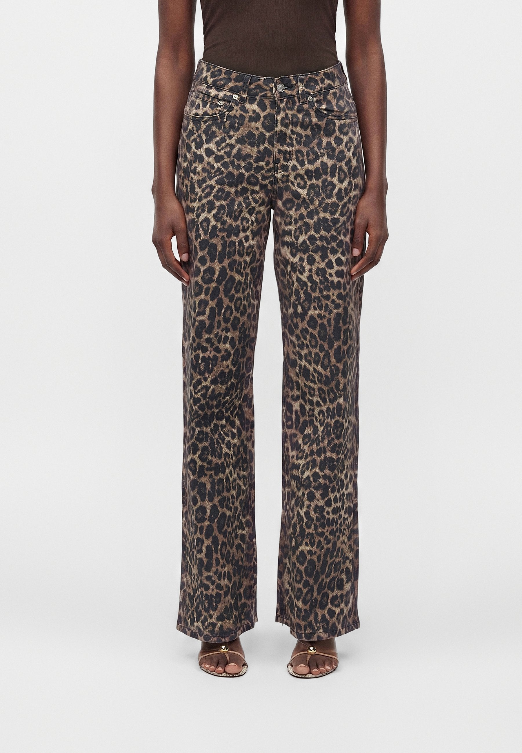 Classic JXSARAH Classic - Trousers - black/brown