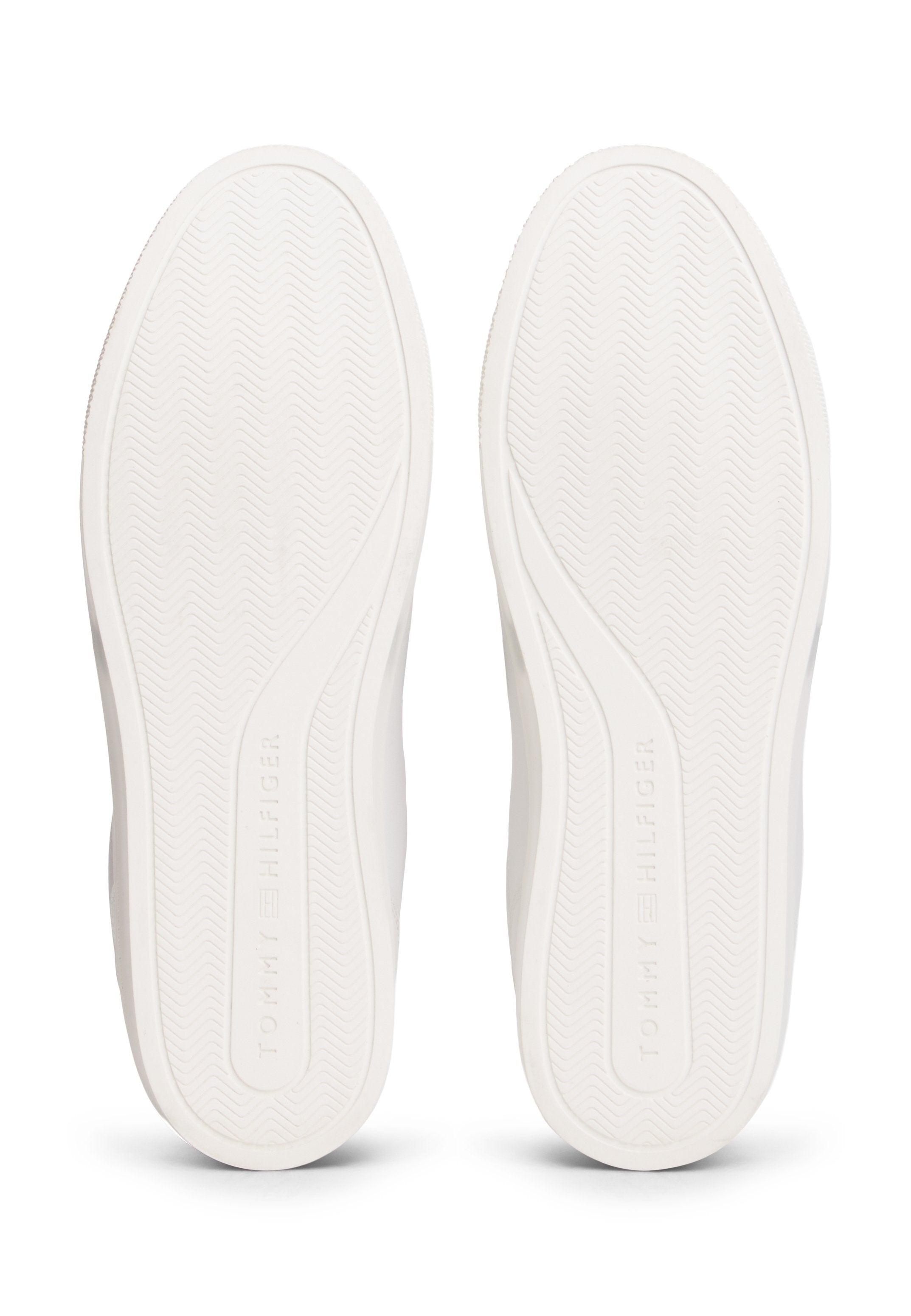 METALLIC HEEL LEATHER CUPSOLE TRAINERS - Trainers - ecru