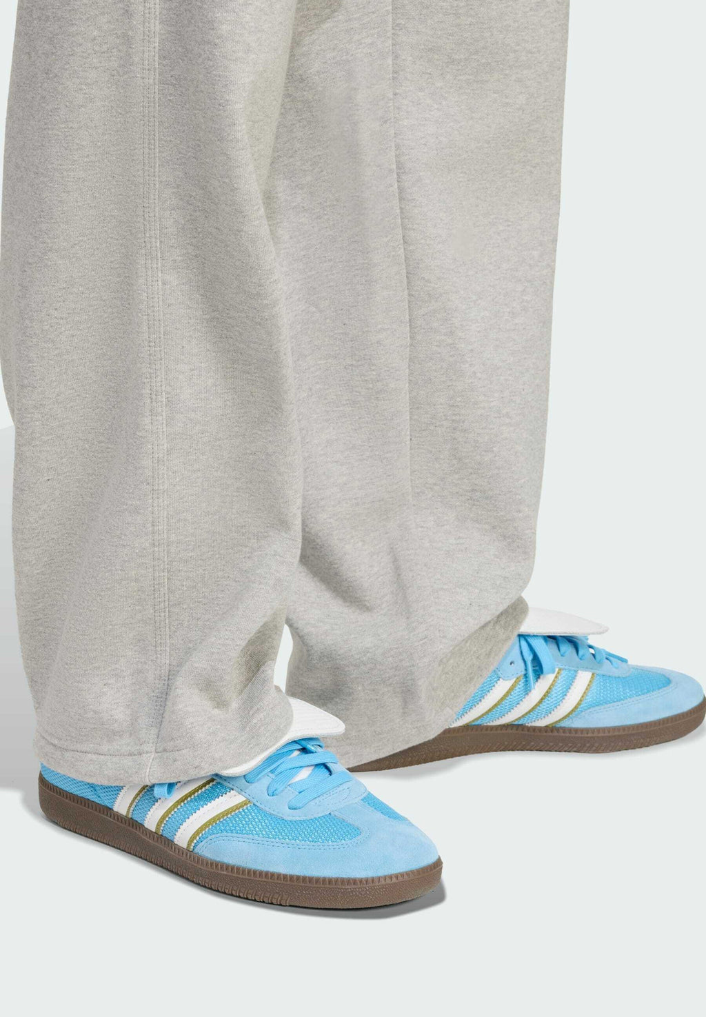 LOOSE UNISEX - Tracksuit bottoms - medium grey heather white