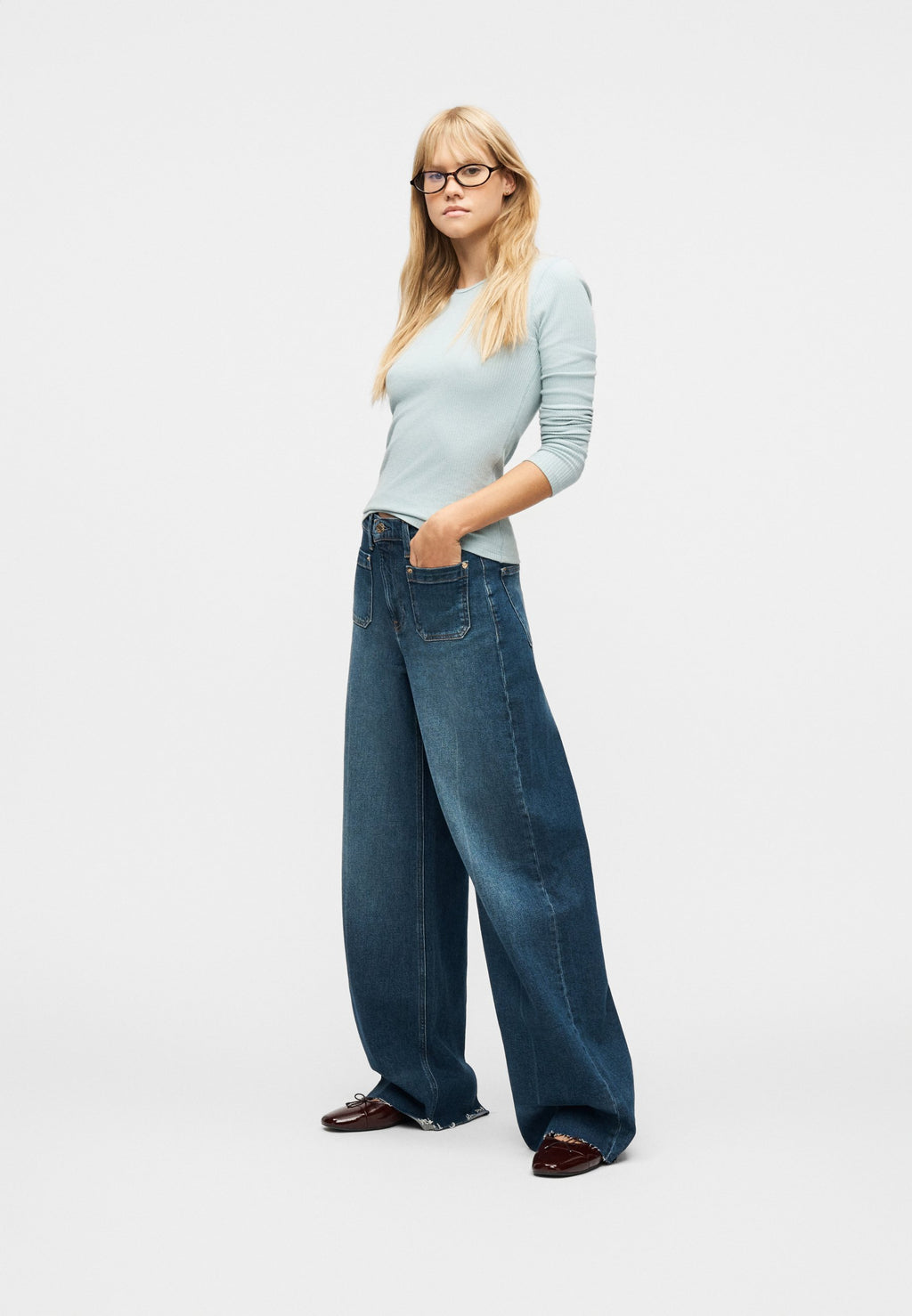 CREW - Long sleeved top - light blue