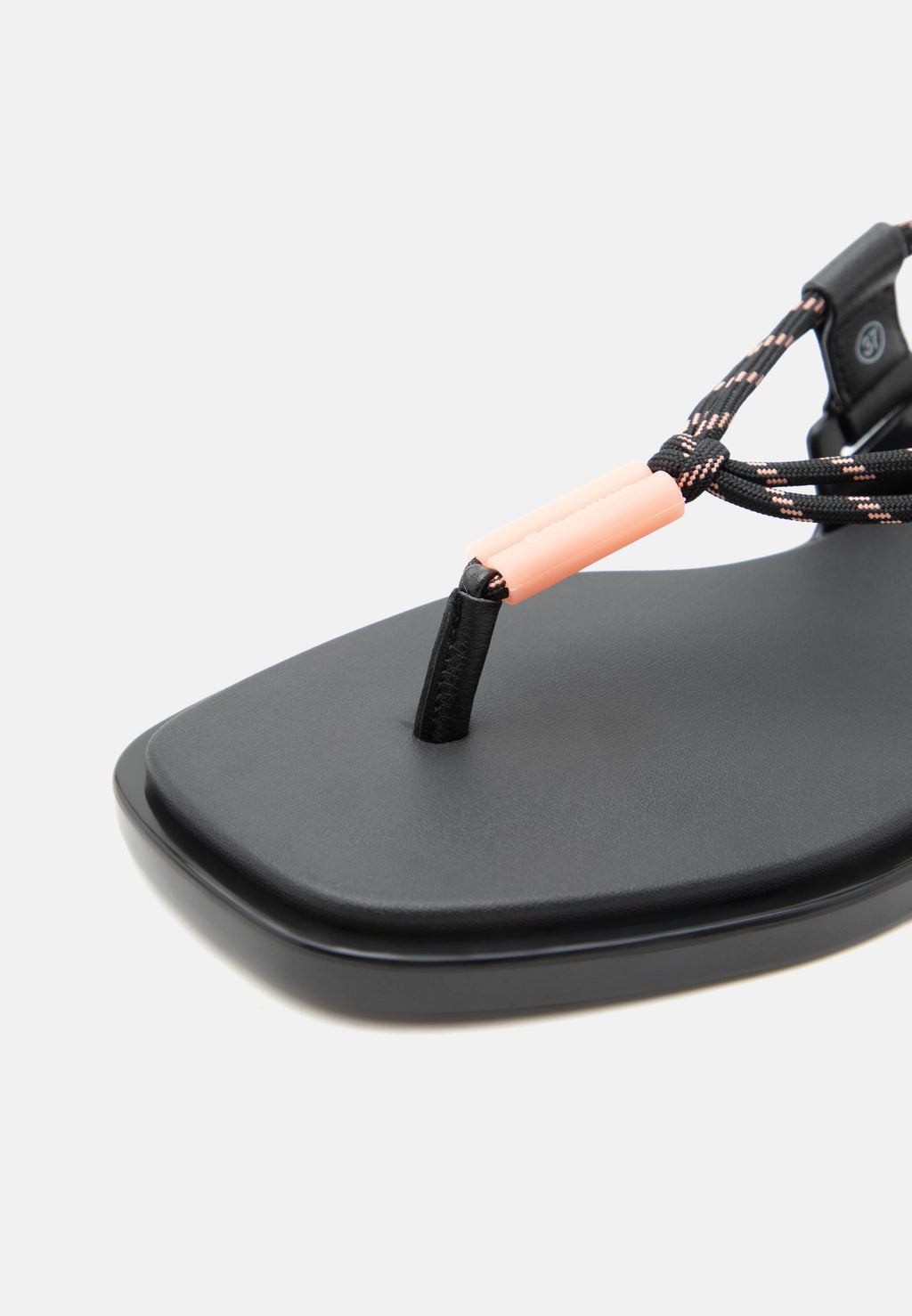T-bar sandals - black/peach whip