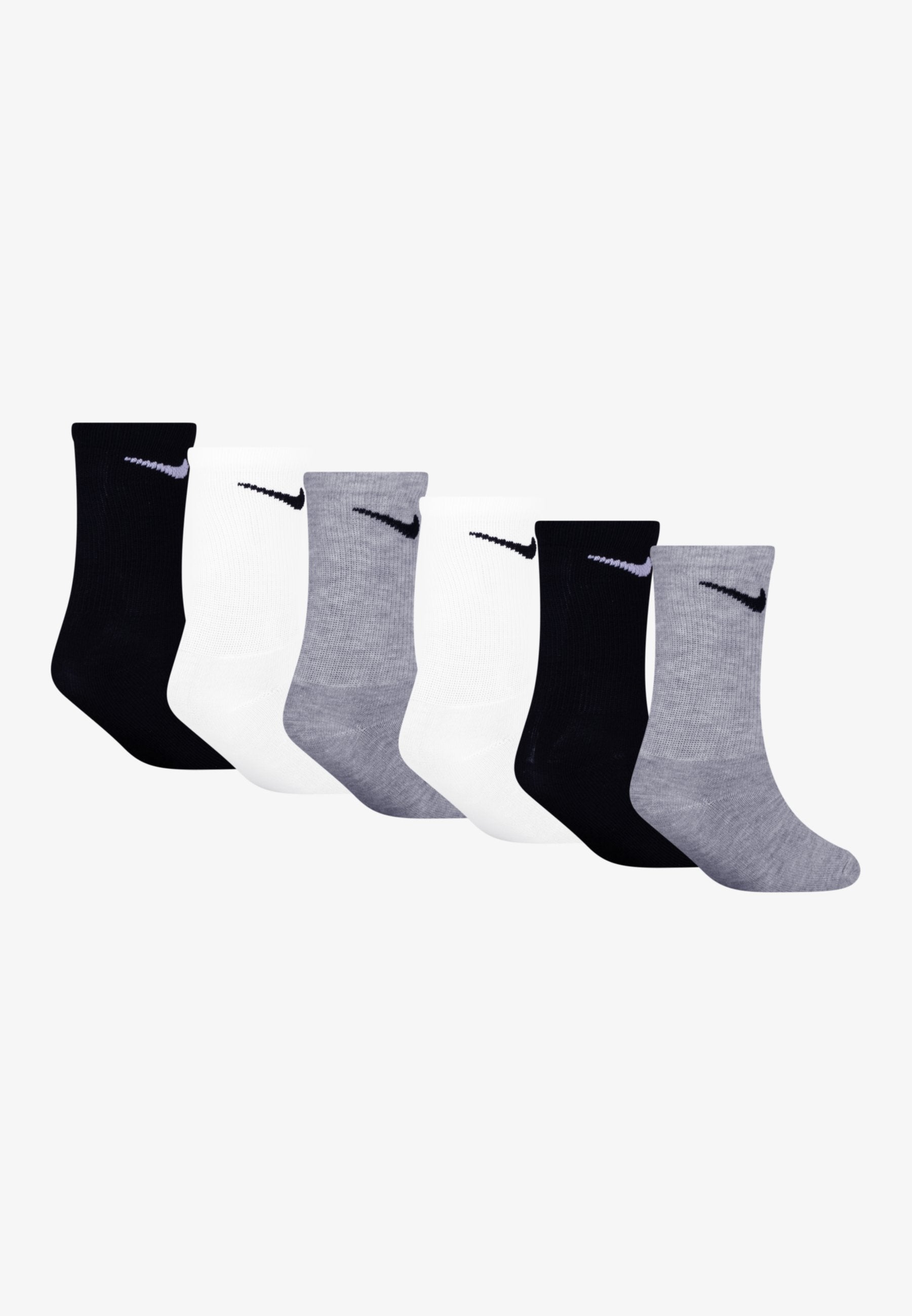BASIC CREW UNISEX 6 PACK - Socks - white/dark gray heather