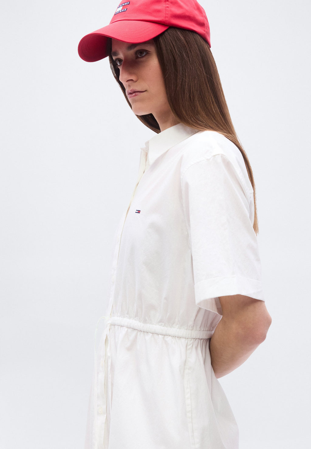 STRIPE SHIRT DRESS - Shirt dress - ecru
