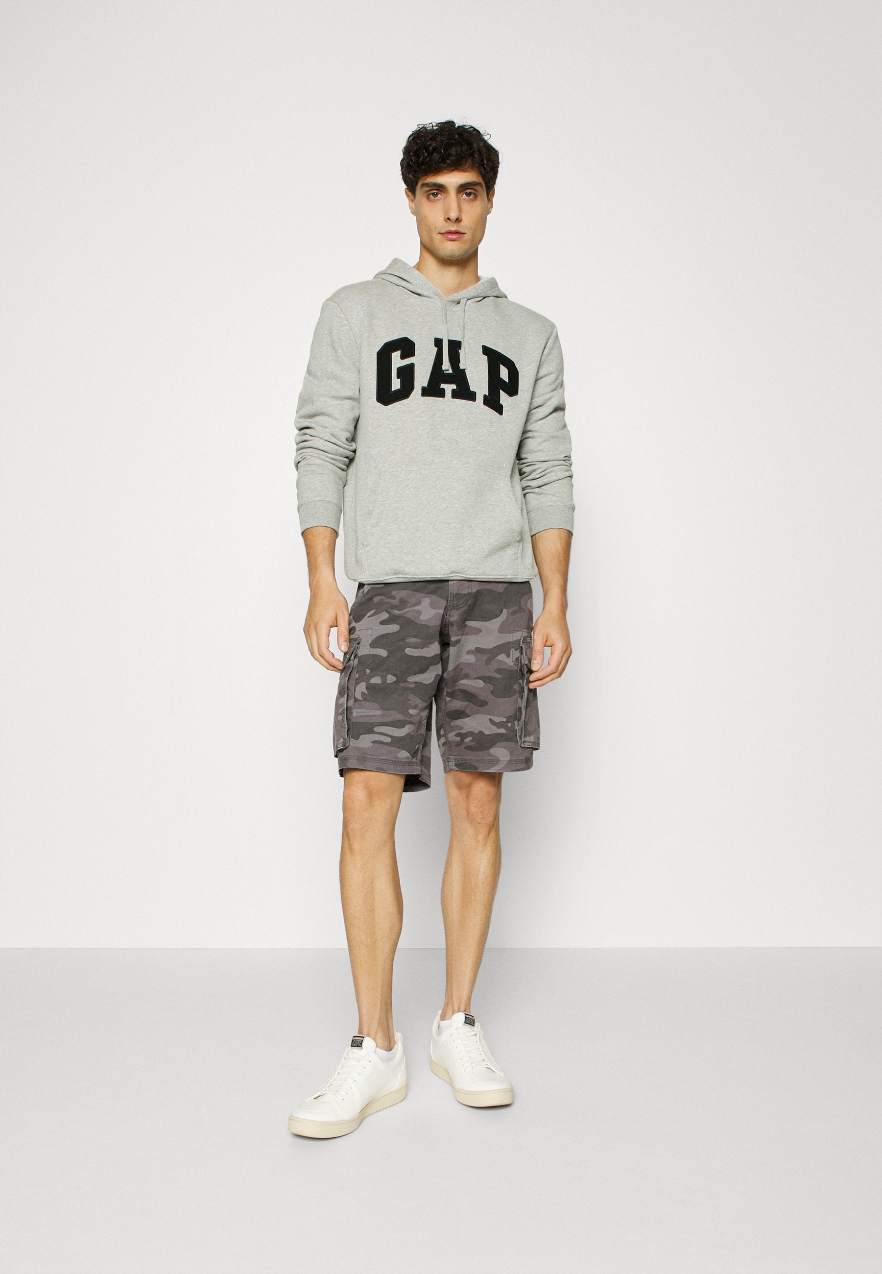 HERITAGE LOGO - Hoodie - light heather grey
