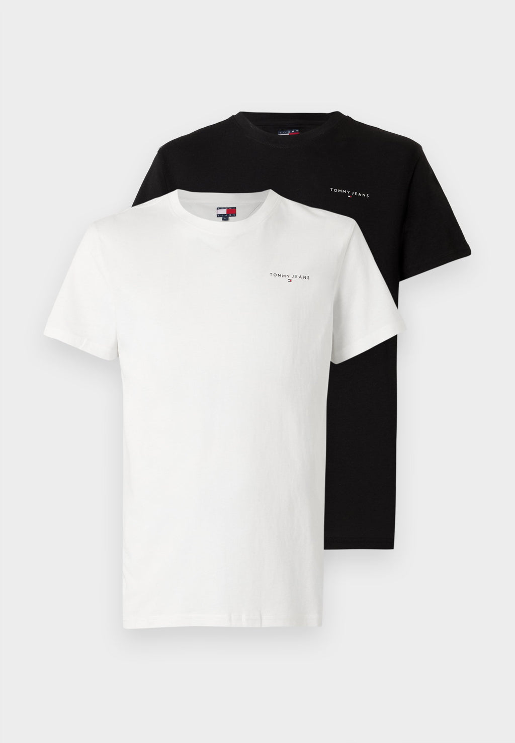 LOT DE 2 T-SHIRTS EN JERSEY SLIM AVEC LOGO LINÉAIRE - T-shirt basique - écru/noir