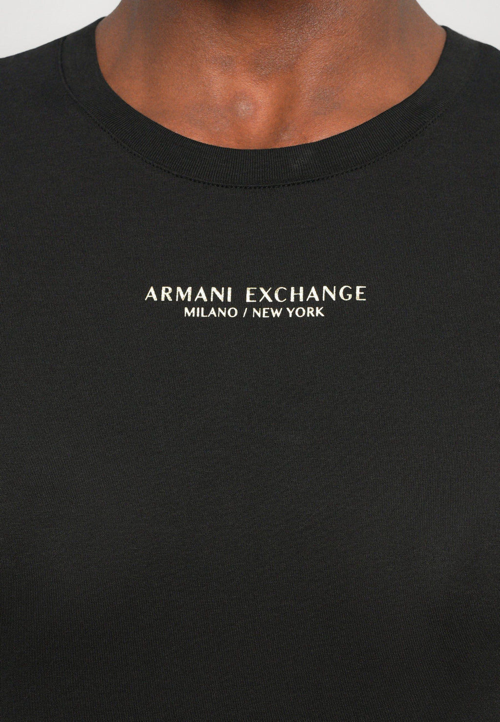 Print T-shirt - black/gold-coloured