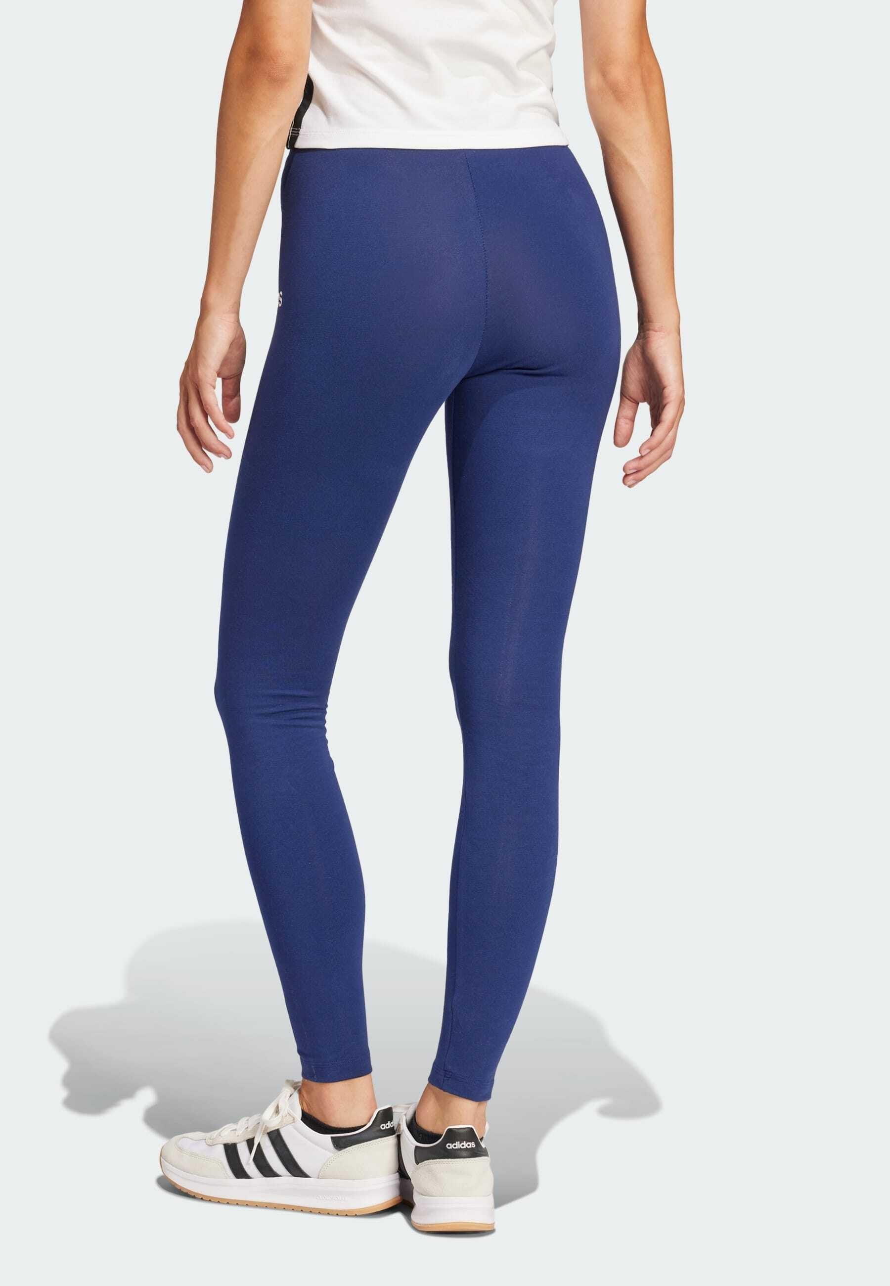 ESSENTIALS LINEAR - Leggings - dark blue white