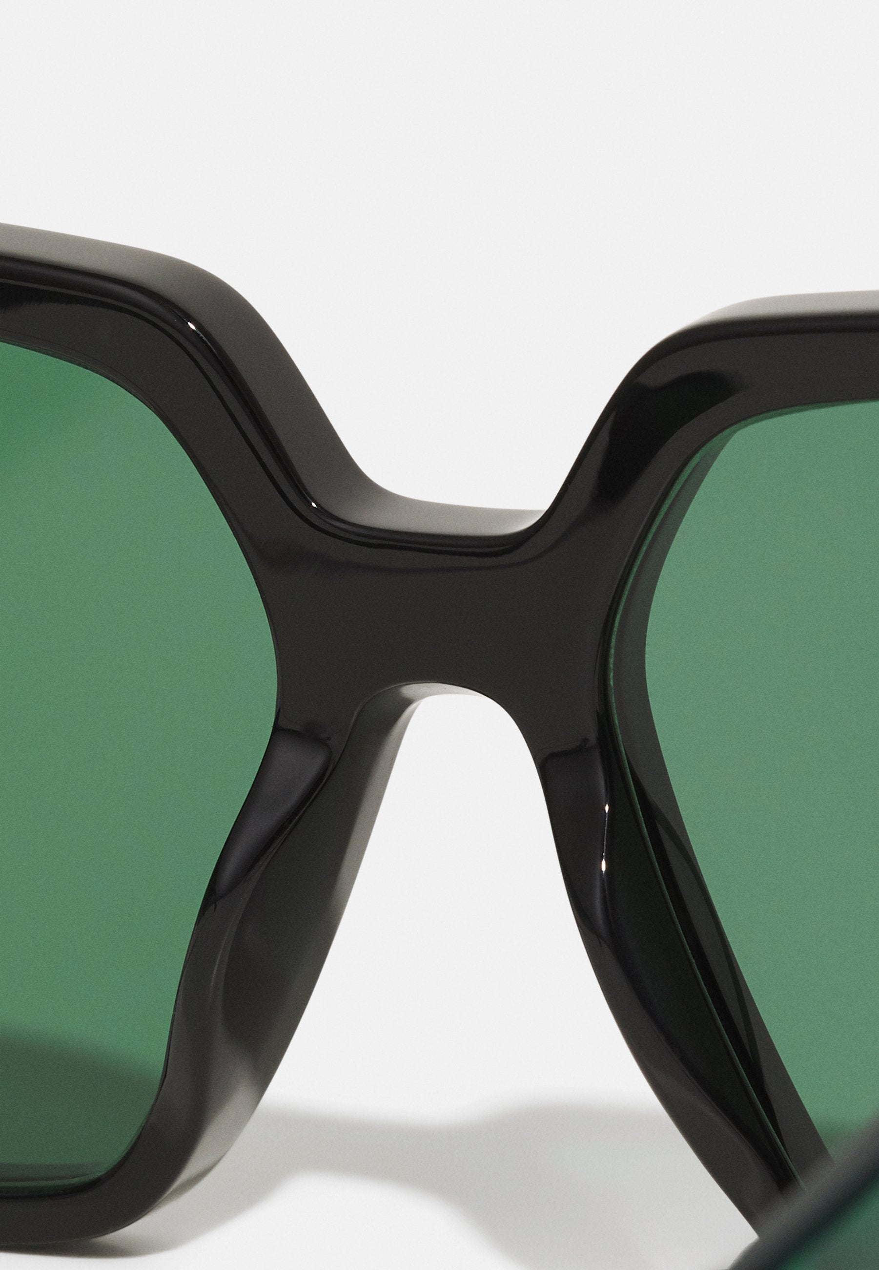 GG OVERSIZED SQUARE ACETATE SUNGLASSES - Sunglasses - black/green