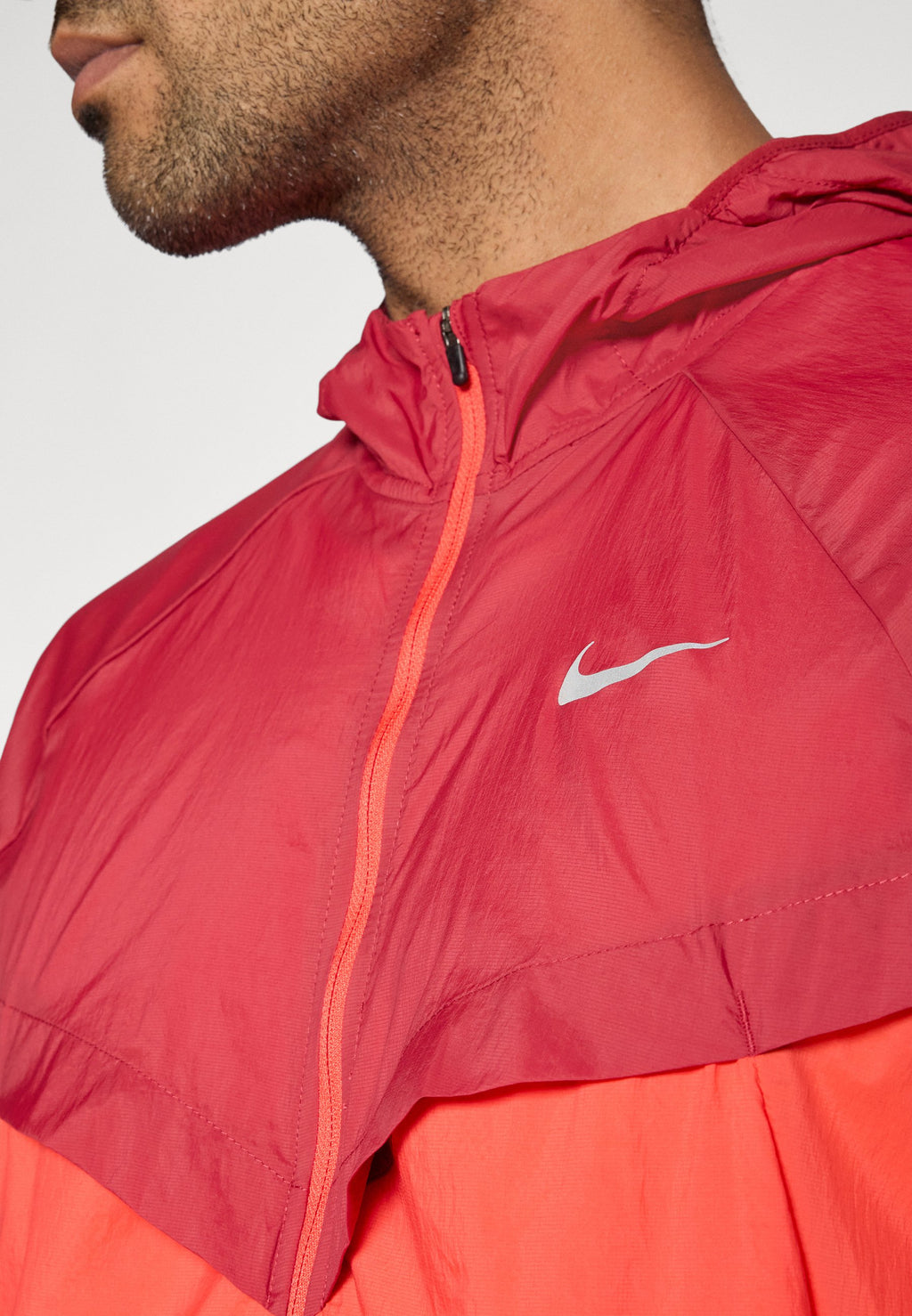 STRIDE JACKET - Windbreaker - team crimson/crimson/reflective silver-coloured