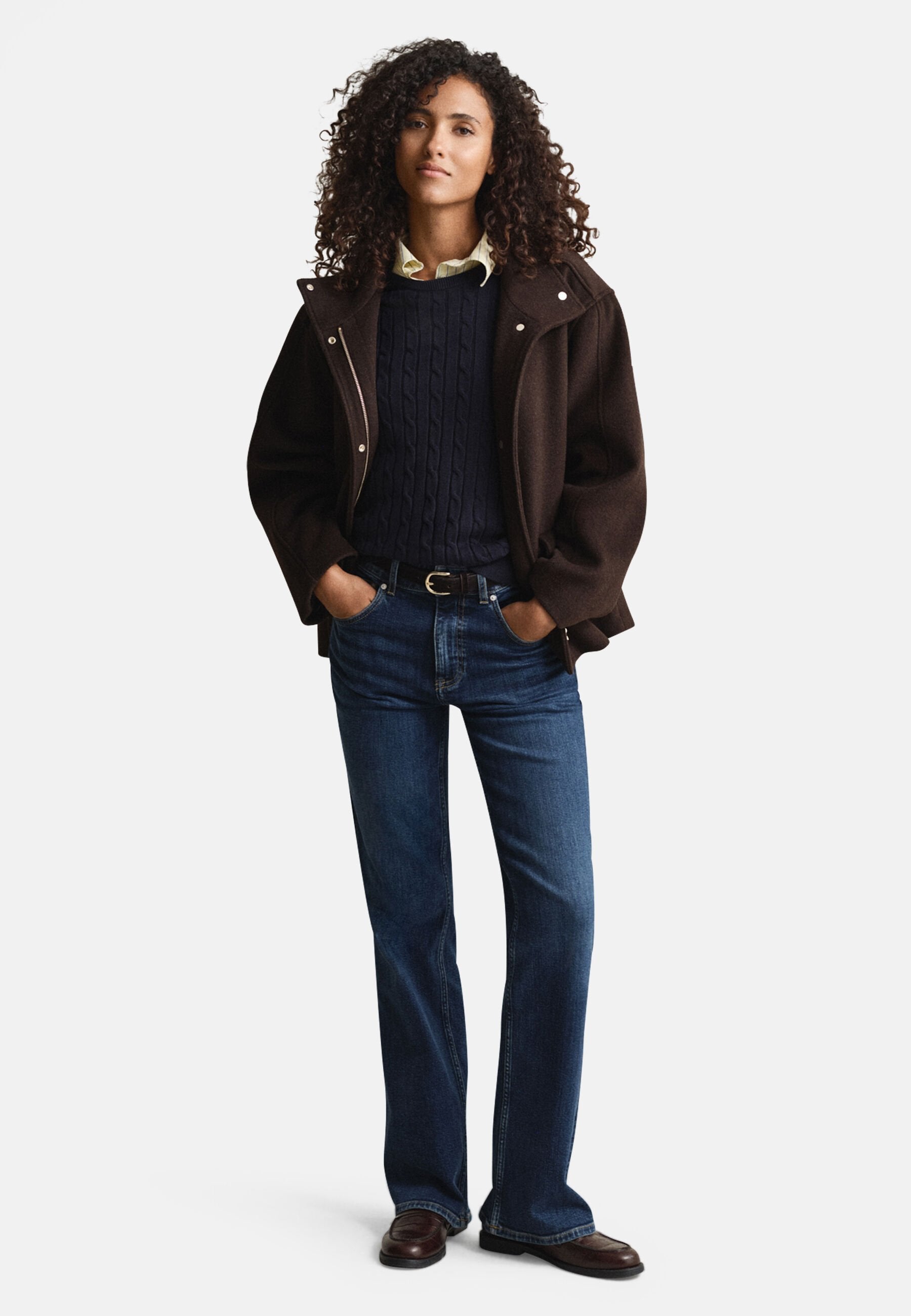 STRETCH CABLE  - Jumper - evening blue