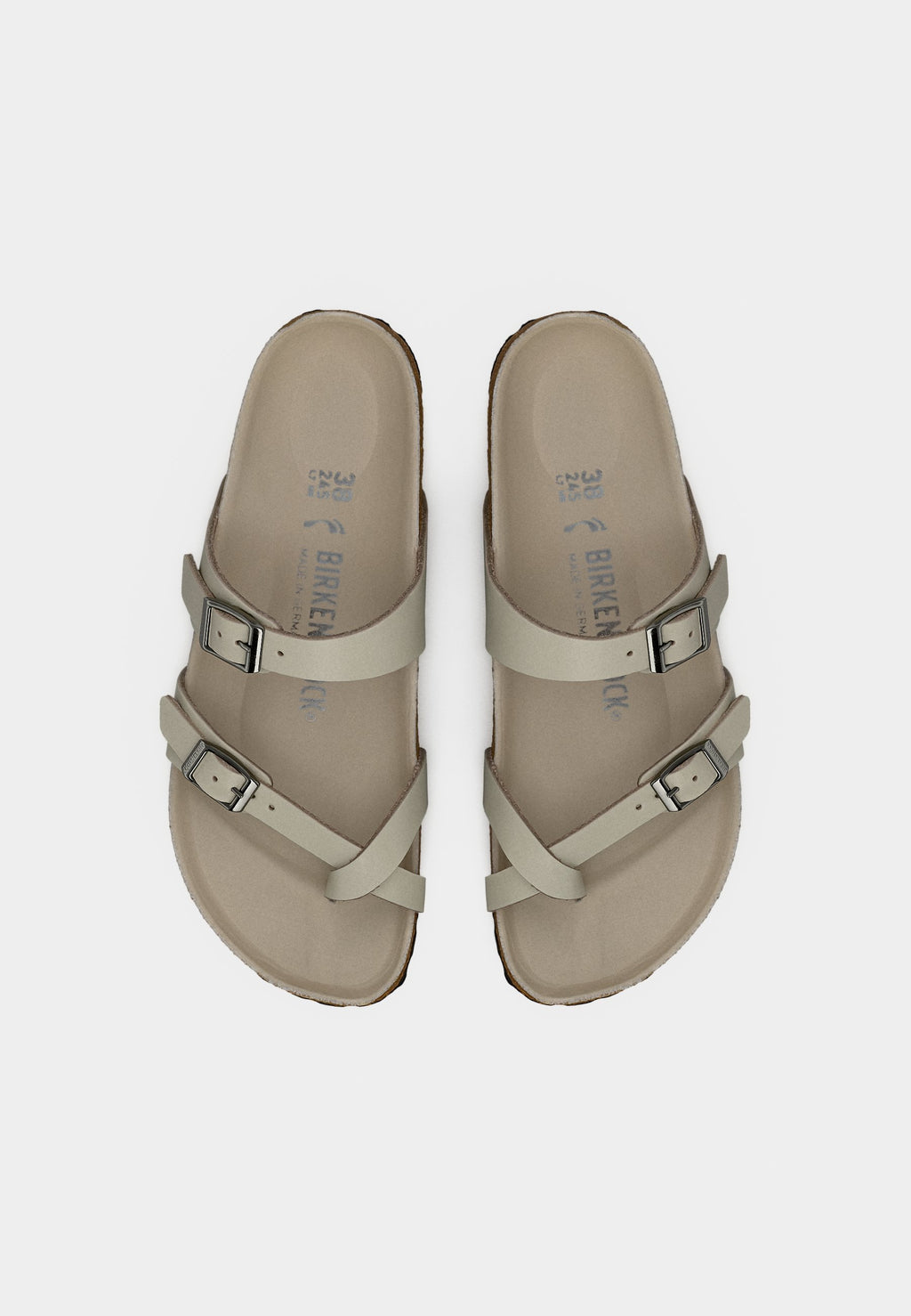 MAYARI LENA AMALFI OYSTER HEXS NARROW - T-bar sandals - oyster