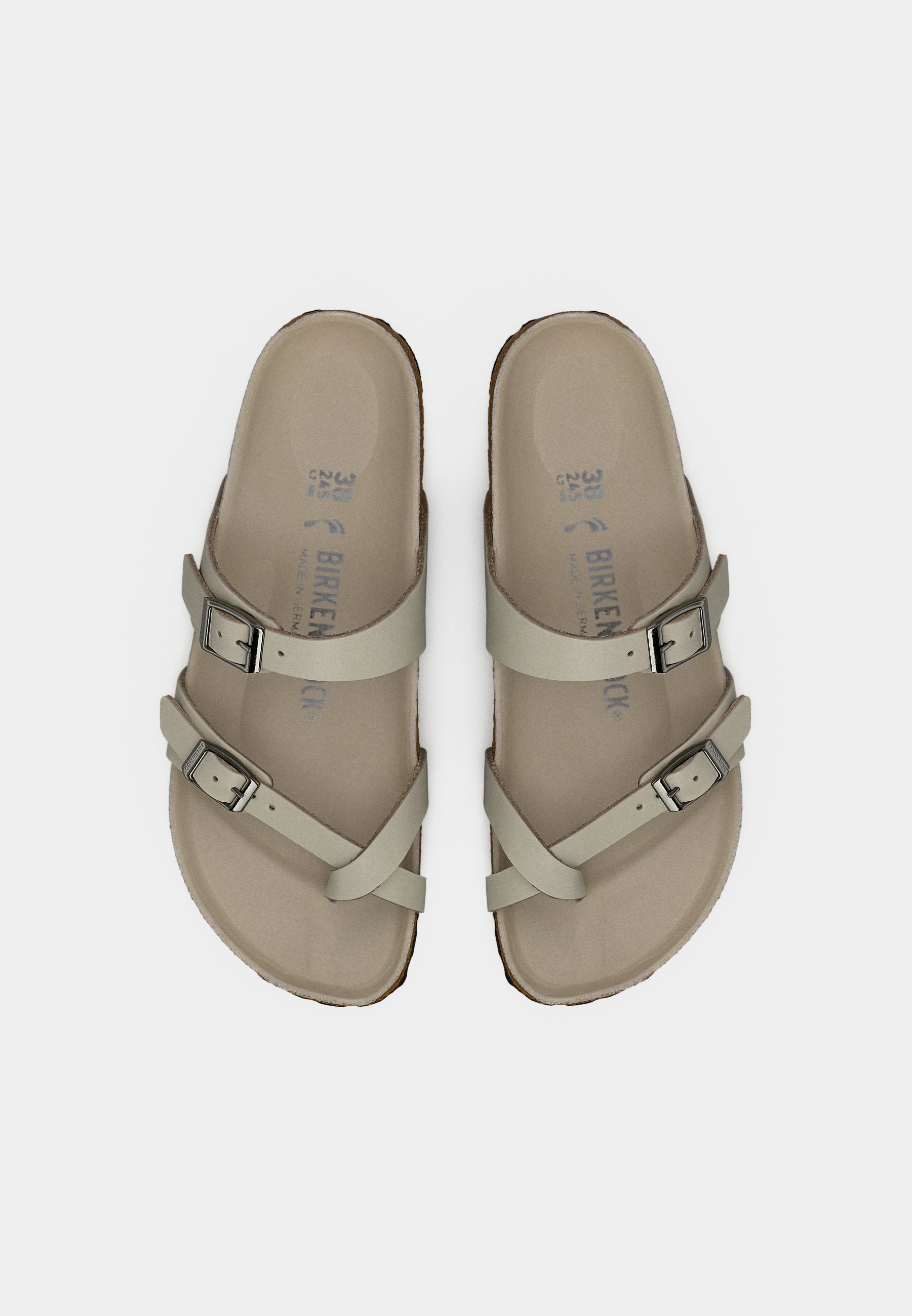 MAYARI LENA AMALFI OYSTER HEXS NARROW - T-bar sandals - oyster