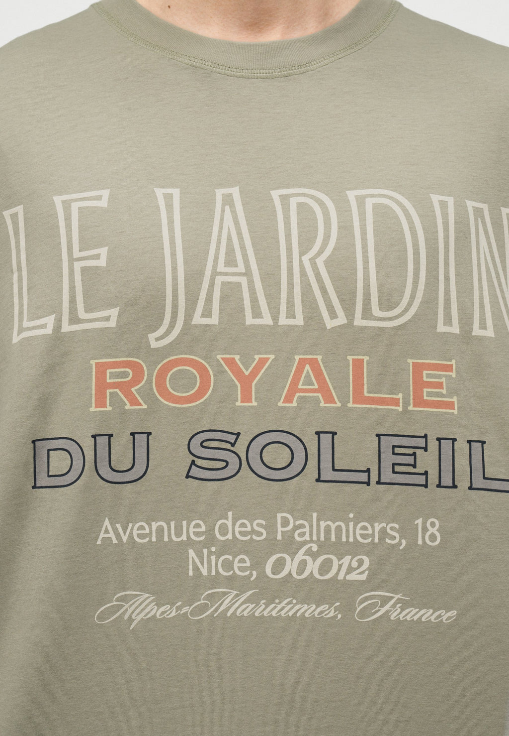 JORMENTON TYPO FRONT TEE CREW NECK - Print T-shirt - seagrass