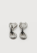 SCULPTURED DROPES - Earrings - silver-coloured