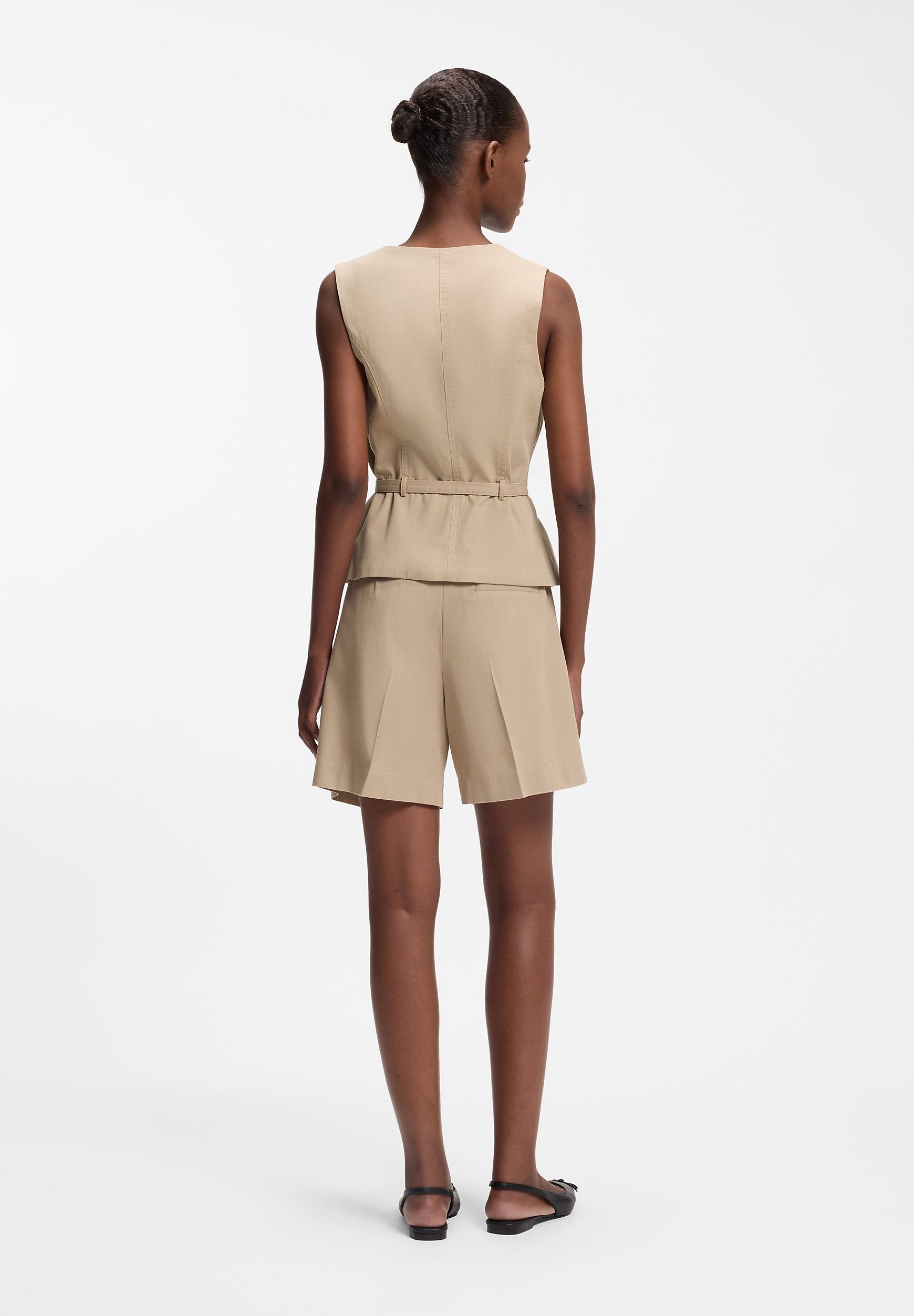 AHELLA - Waistcoat - light pastel brown