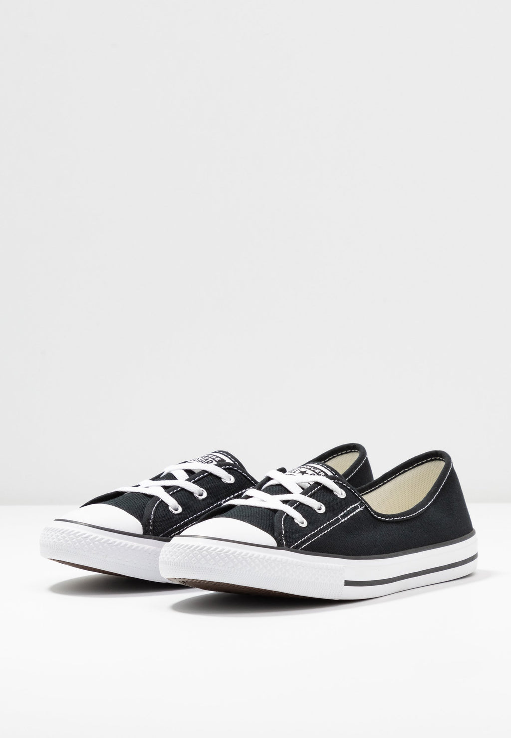 CHUCK TAYLOR ALL STAR BALLET LACE - Slip-ons - black/white
