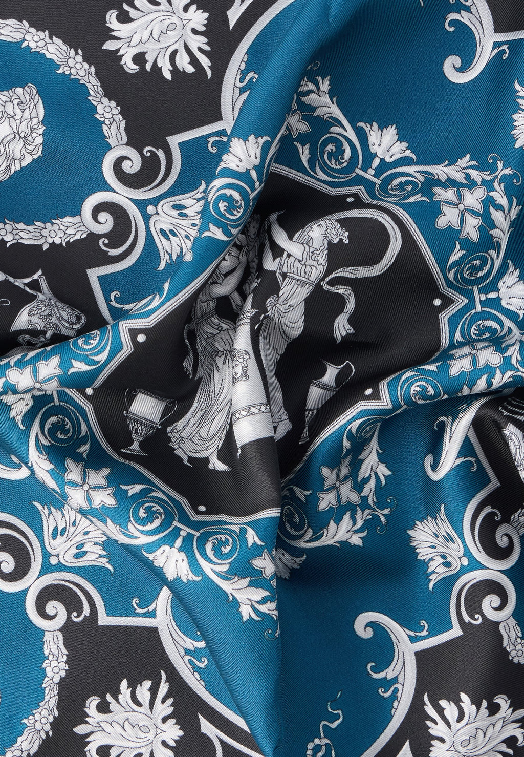FOULARD BAROCCO PRINT UNISEX - Foulard - black/petrol blue