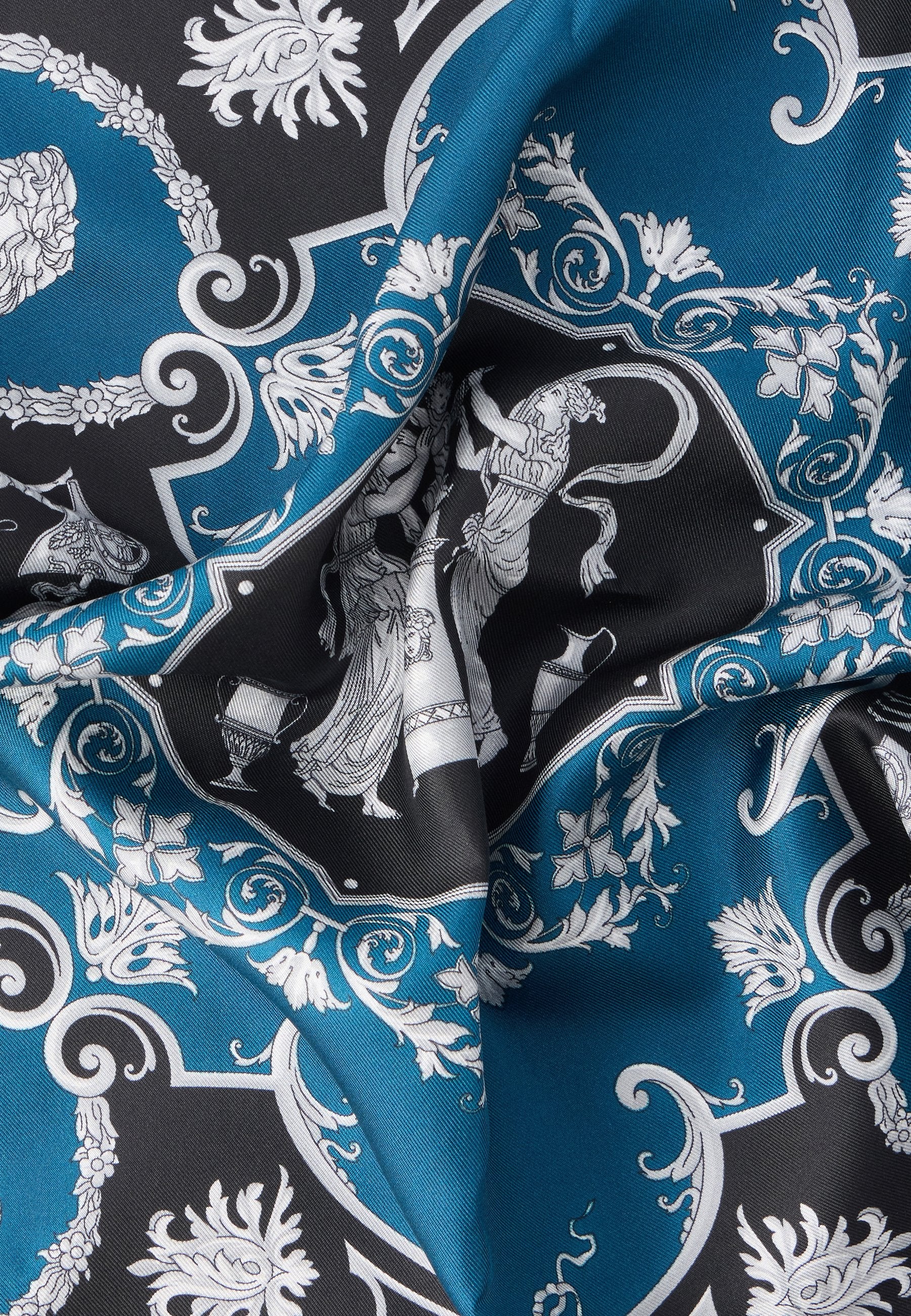 FOULARD BAROCCO PRINT UNISEX - Foulard - black/petrol blue