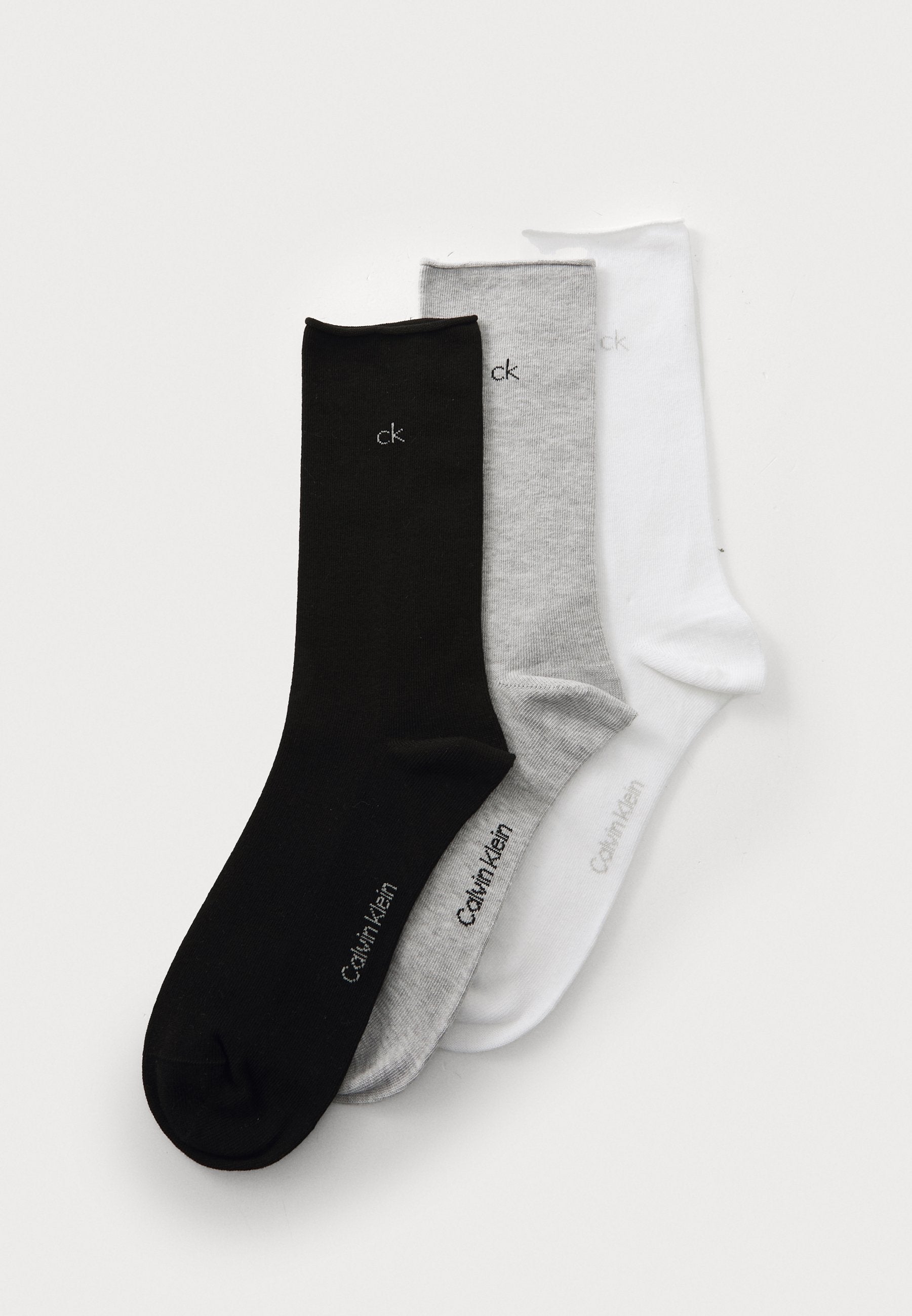LOT DE 3 PAIRES DE CHAUSSETTES FEMME - Chaussettes - blanc/gris clair chiné/noir