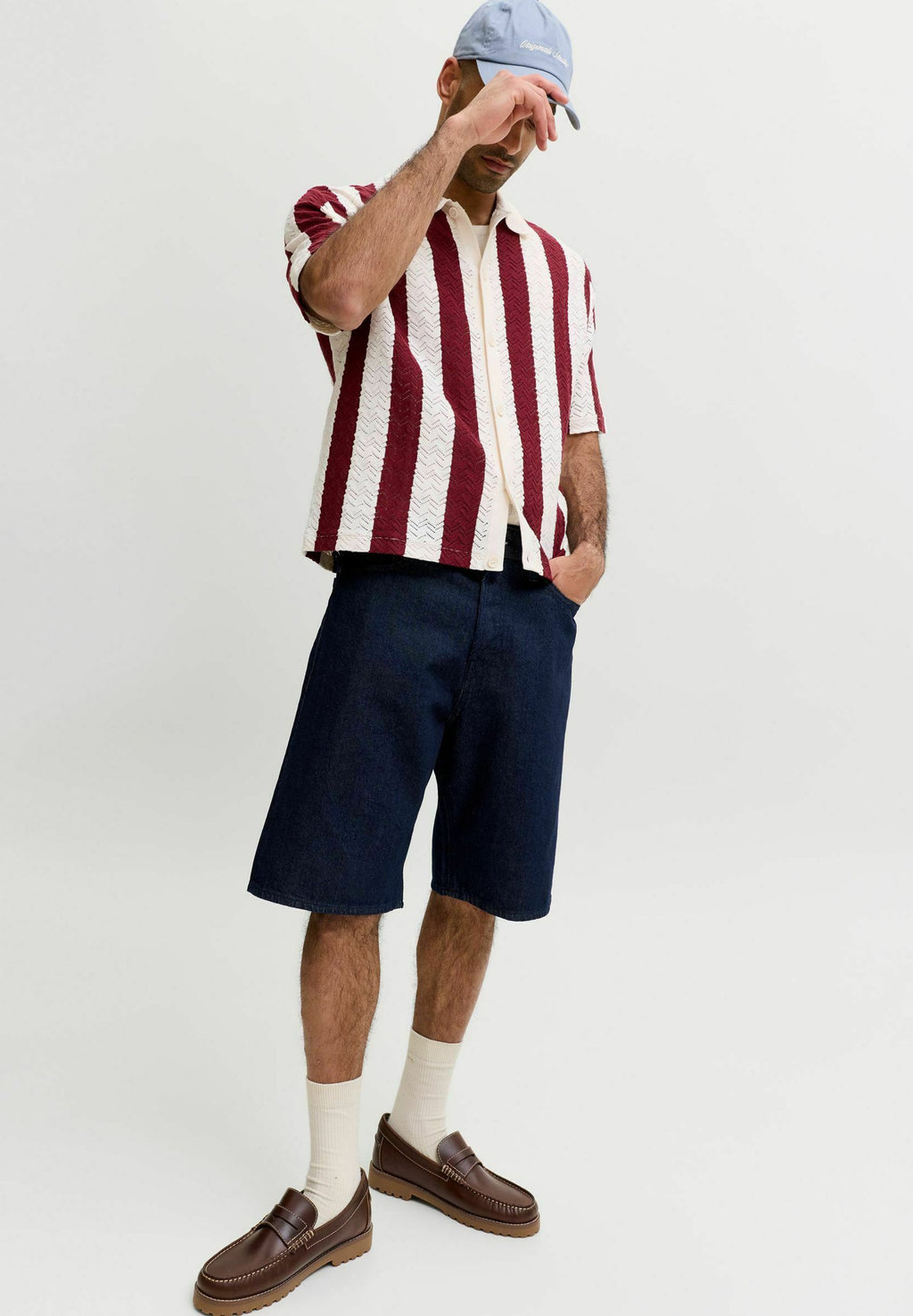 BAGGY FIT SHORTS COMFORT FIT BAGGY FIT SHORTS - Denim shorts - blue denim