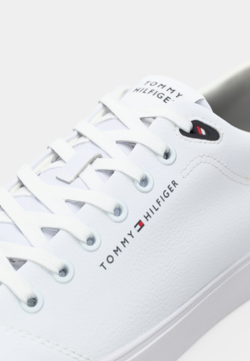 LOGO TRAINERS WITH LEATHER - Trainers - white