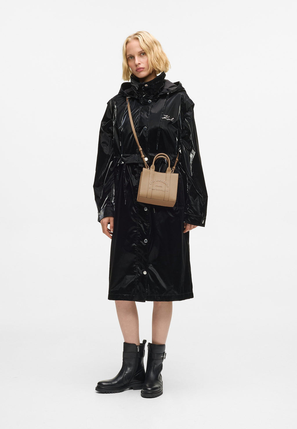 SQUARE - Handbag - nougat