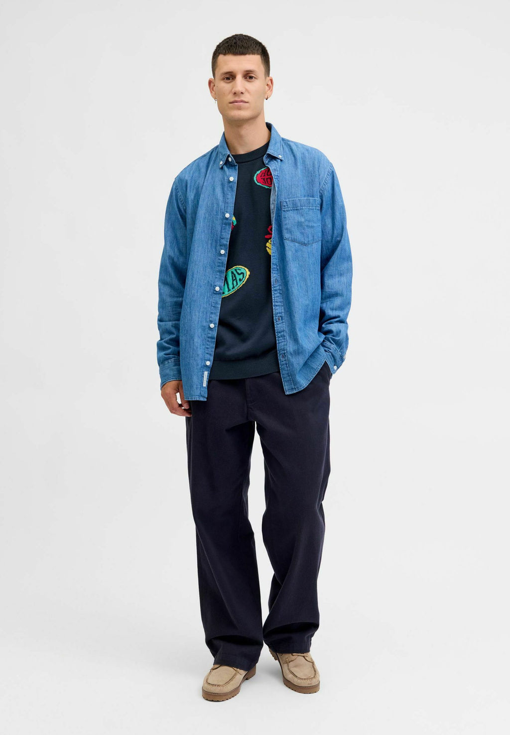 Knitted X-mas Knitted - Jumper - sky captain