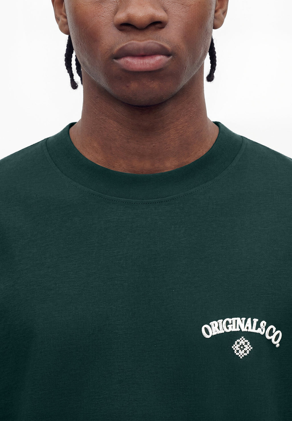 JORSANTORINI TEE CREW NECK - Print T-shirt - pine grove