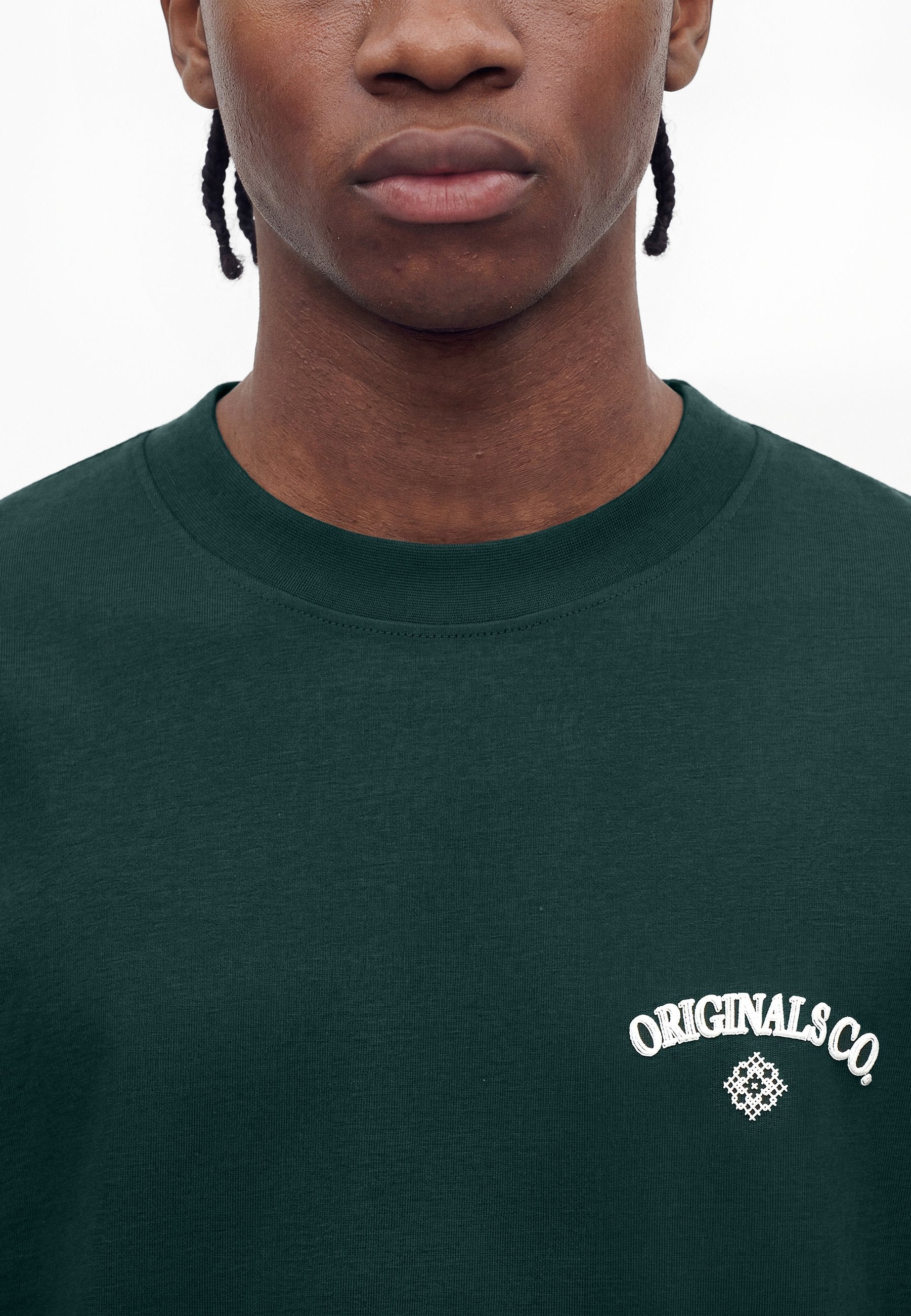 JORSANTORINI TEE CREW NECK - Print T-shirt - pine grove