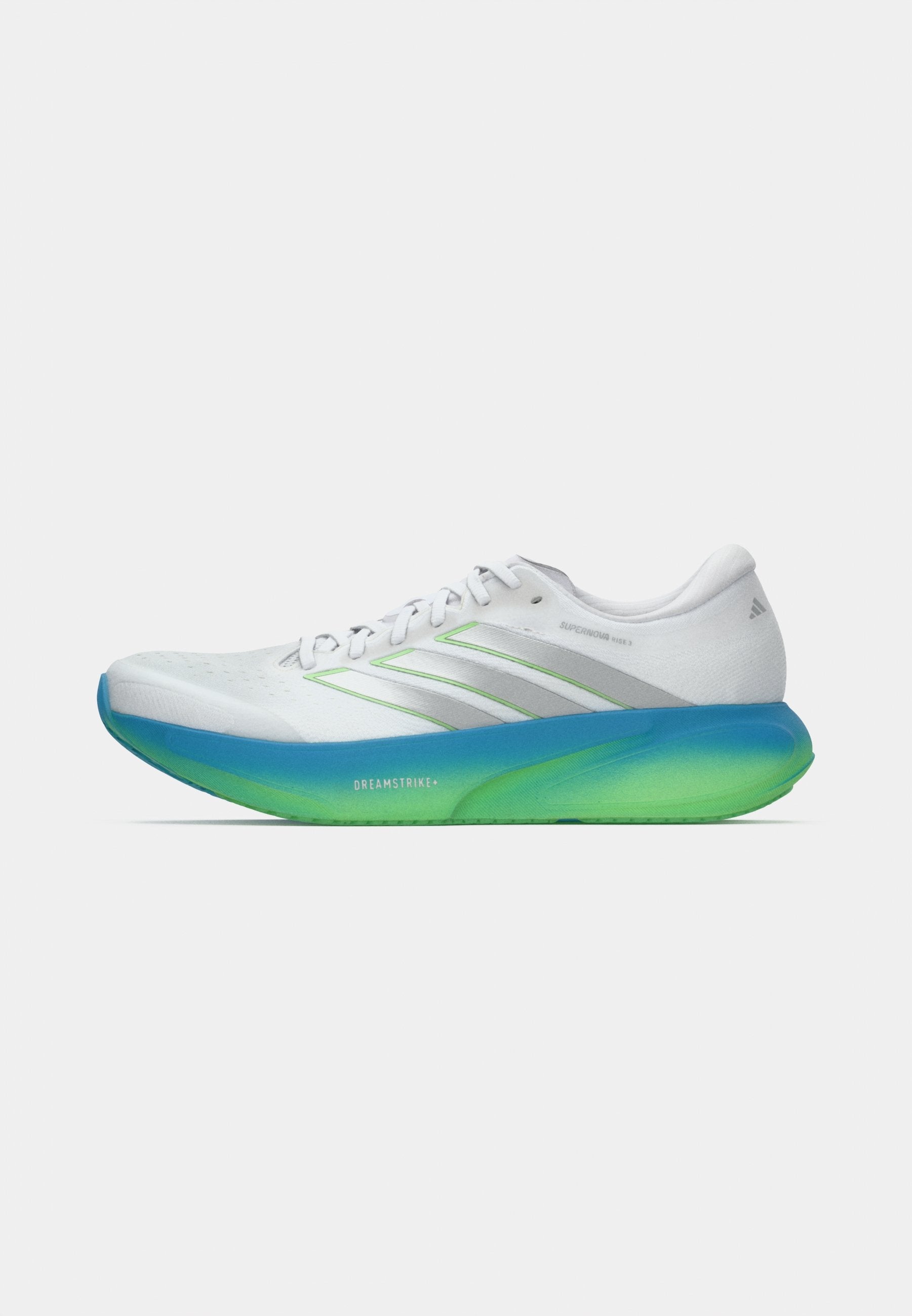 SUPERNOVA RISE 3 M - Road running shoes - cloud white/silver-coloured metallic/semi blue burst