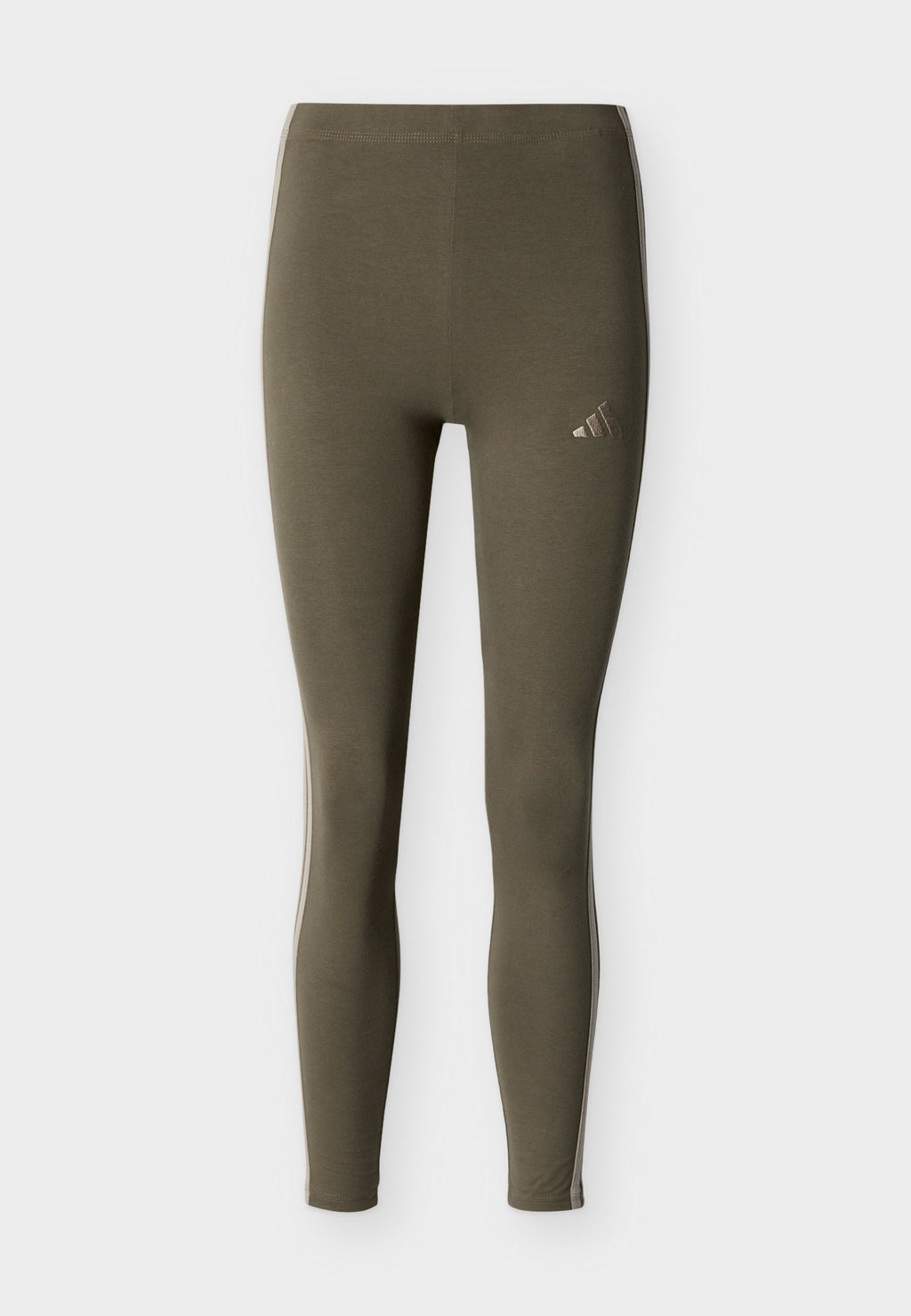 ESSENTIALS 3 STRIPES - Tayt - zeytin yeşili/bej