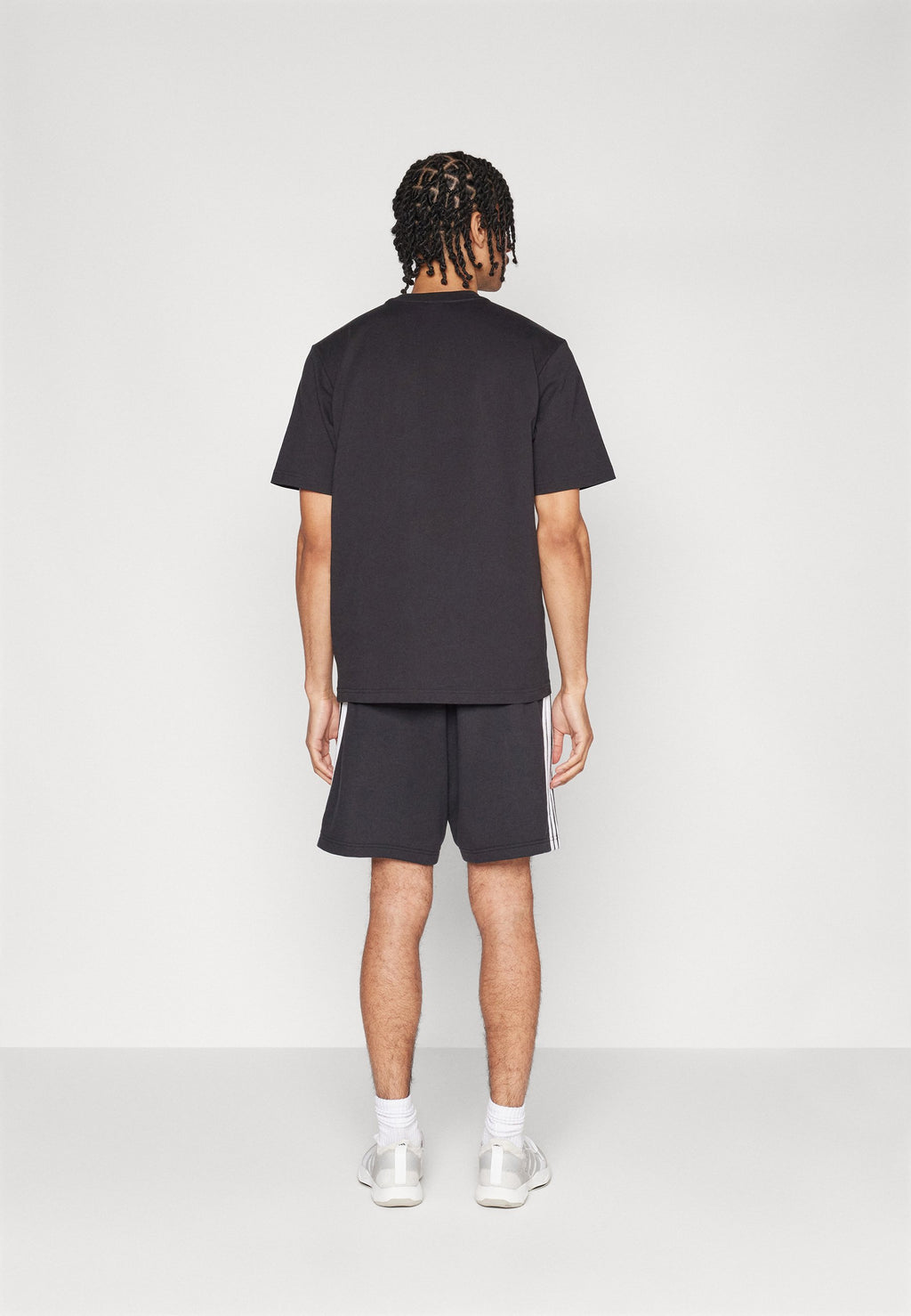 ESSENTIALS THREE STRIPES FRENCH TERRY - Sports shorts - black/white