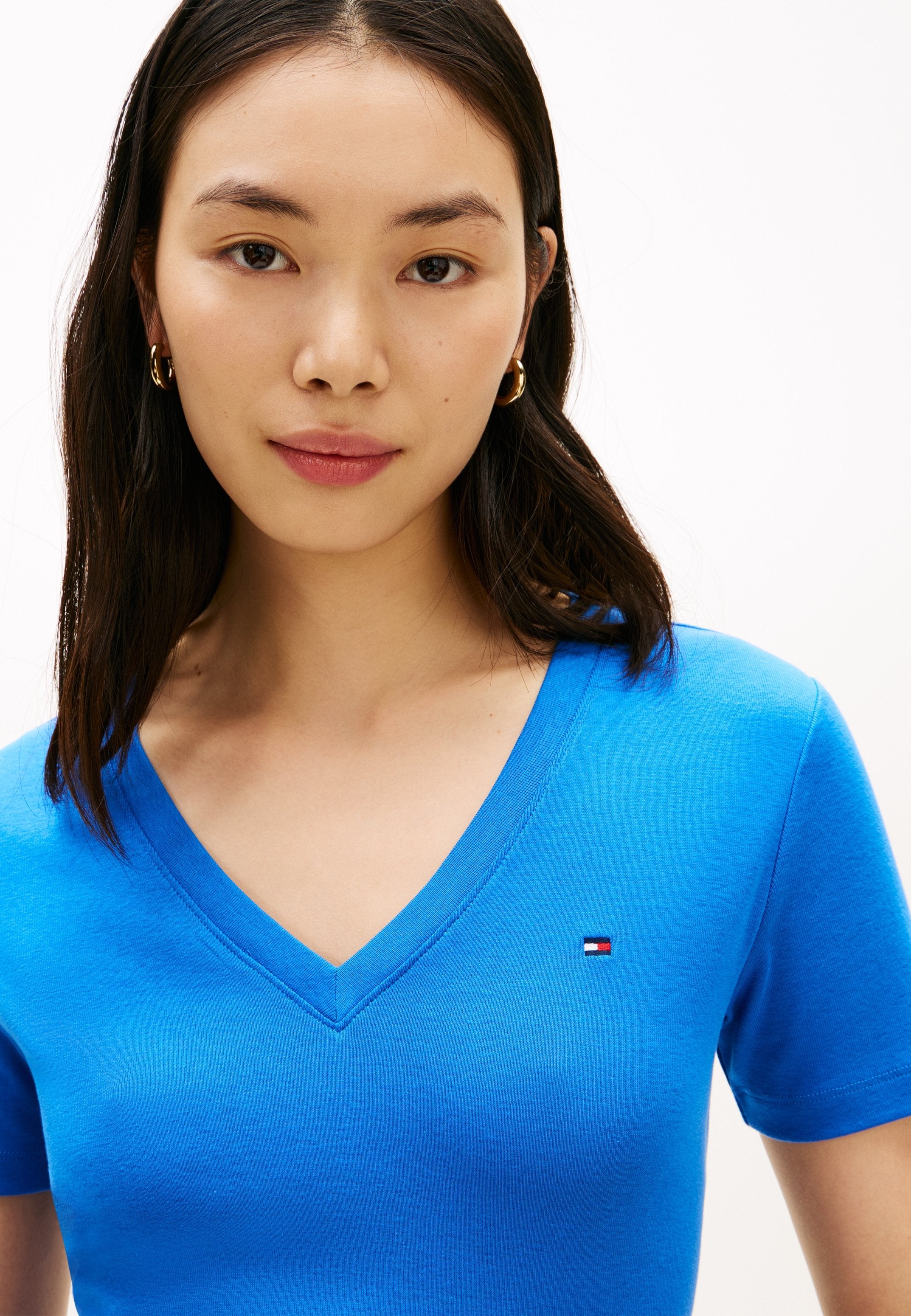 SLIM CODY V NECK - Basic T-shirt - blue orbit