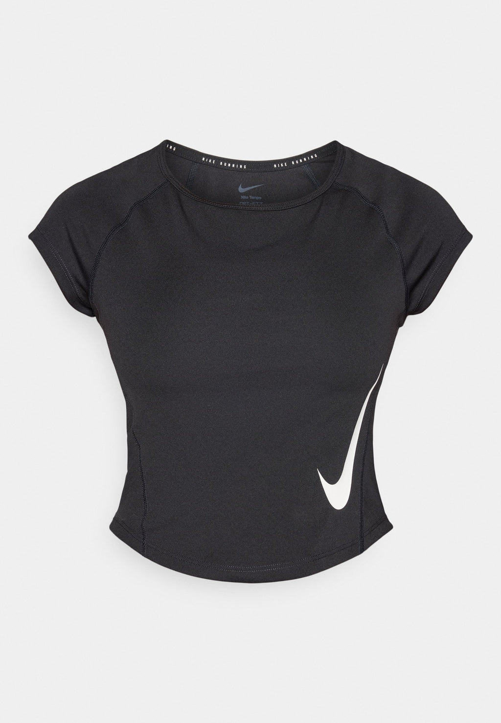 TEMPO RUN - Sports T-shirt - black/white/reflective silver-coloured
