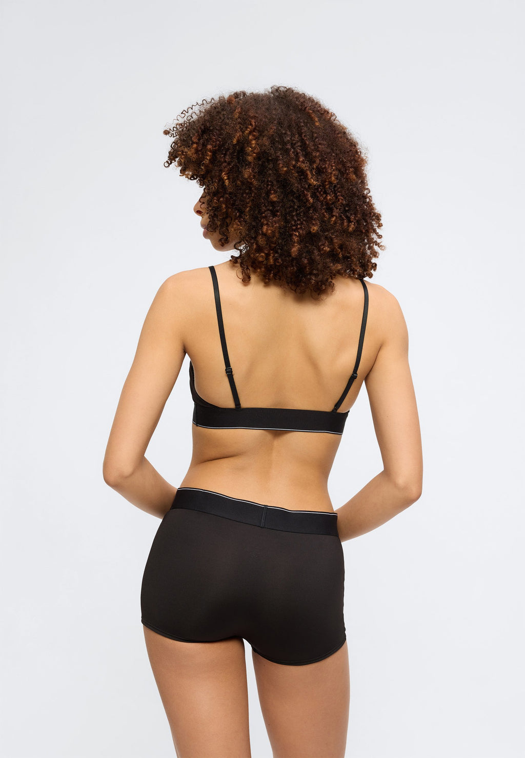 BRALETTE SANS DOUBLURE À MOTIF GRAPHIQUE - Bustier - noir