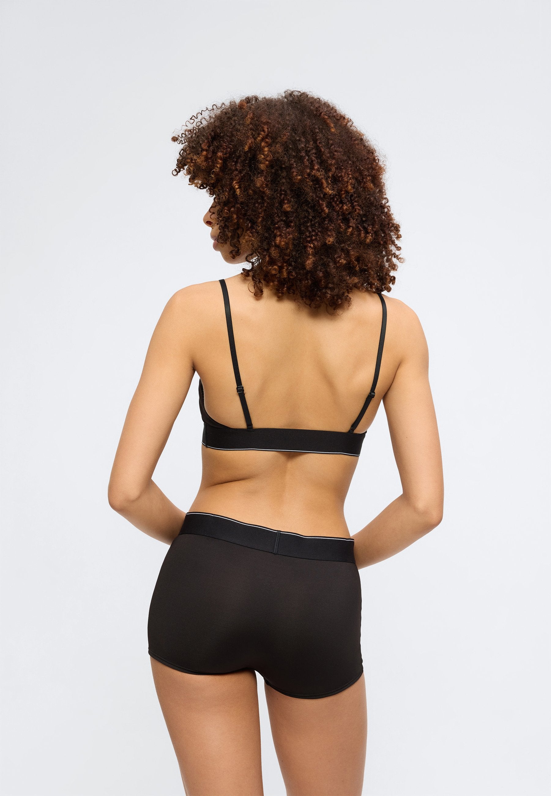 BRALETTE SANS DOUBLURE À MOTIF GRAPHIQUE - Bustier - noir
