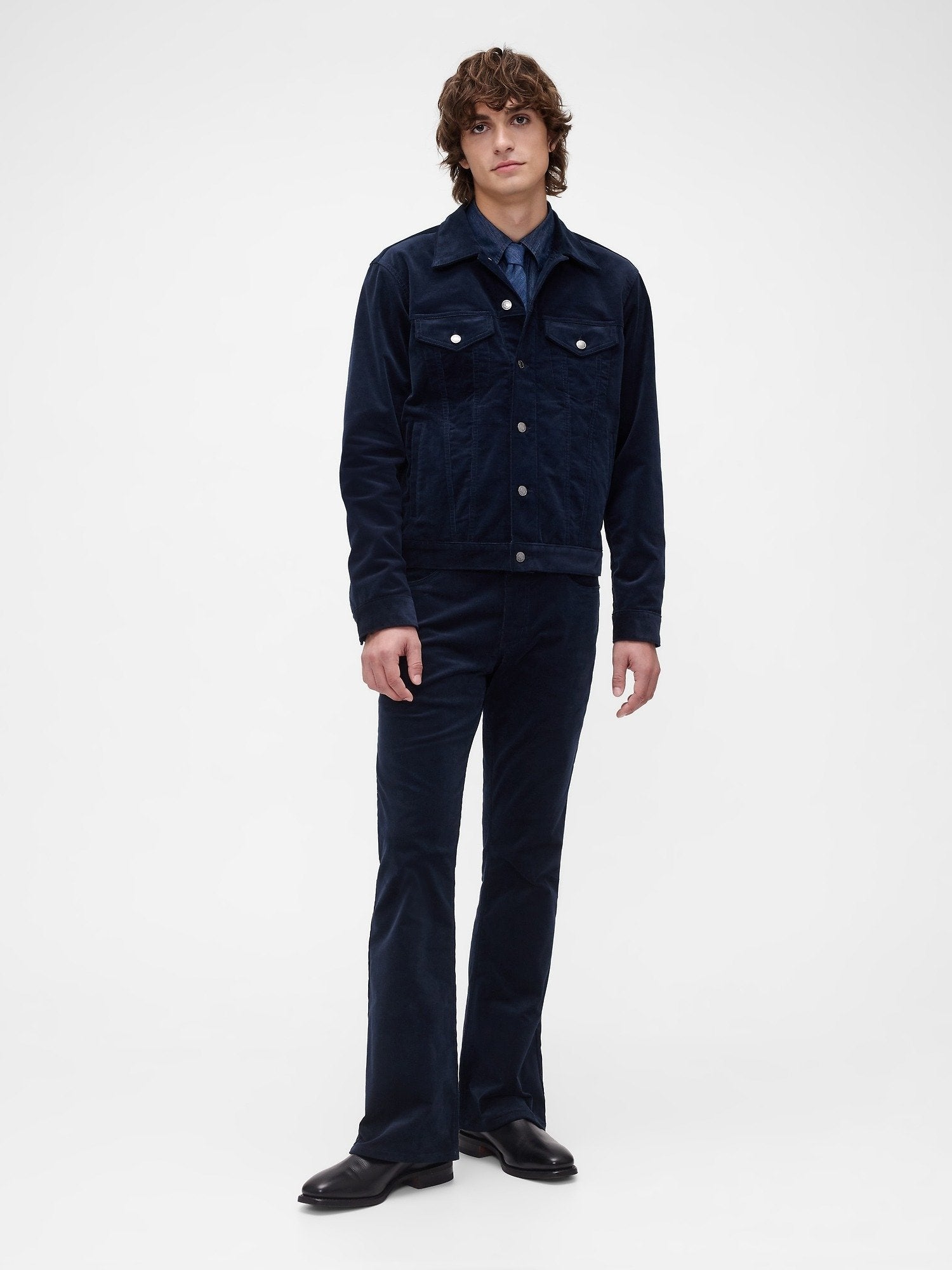GAPSTUDIO CORDUROY BOOT PANTS - Bootcut jeans - new navy